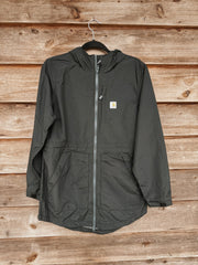 Carhartt Women's Rain Defender Relaxed Fit Lightweight Coat in Black