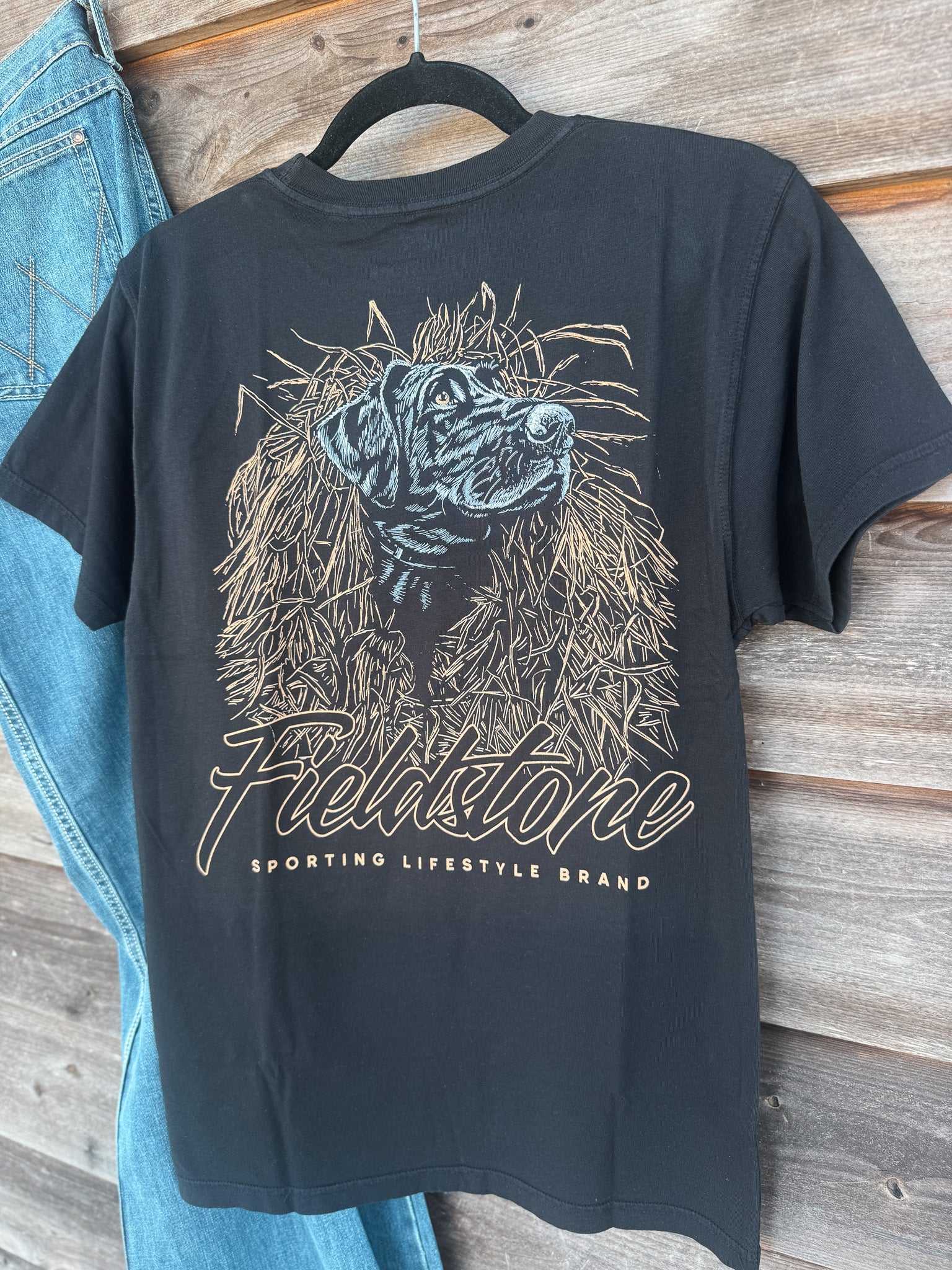 Fieldstone Black Lab Blind T-Shirt in Black