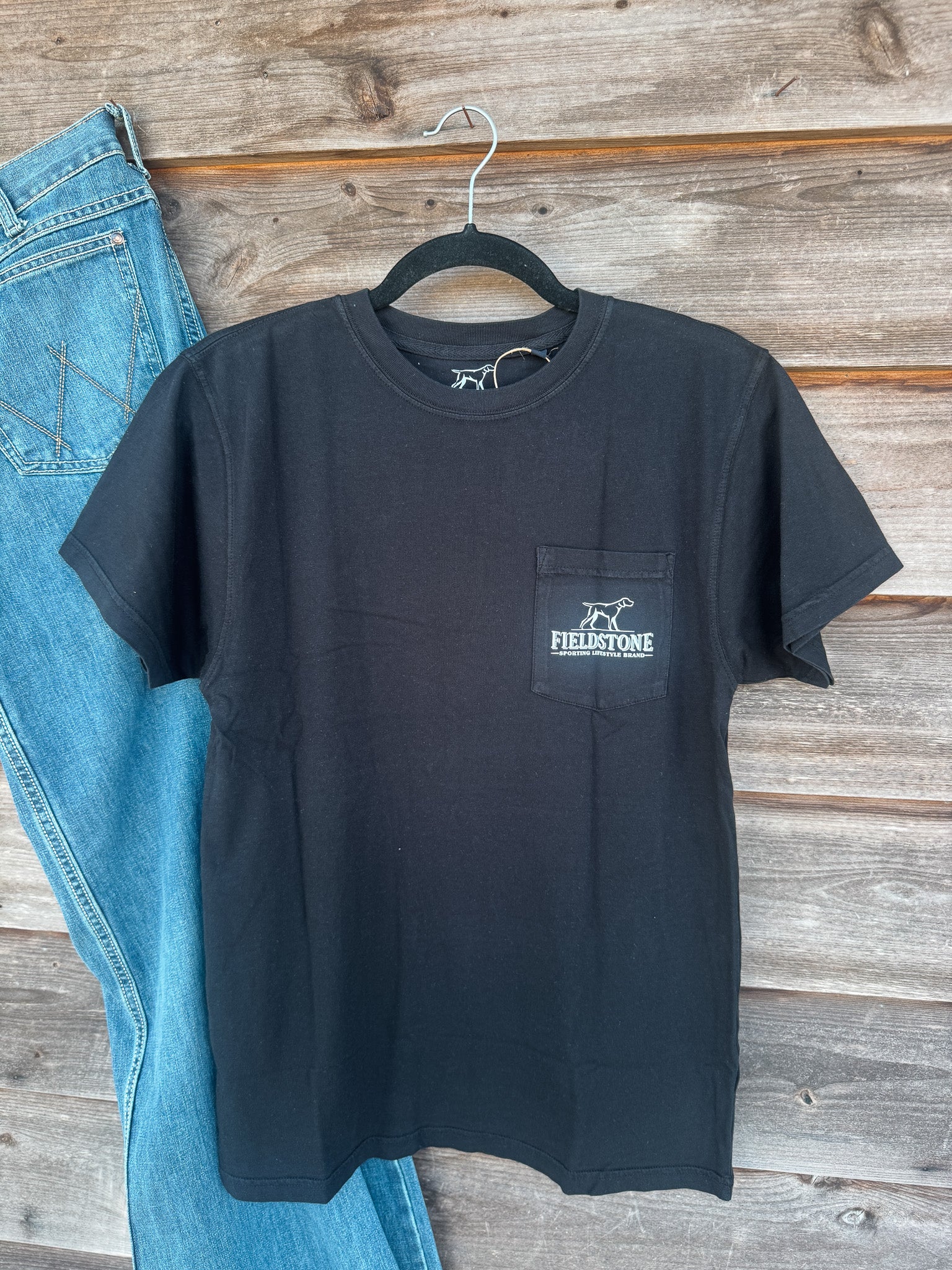 Fieldstone Black Lab Blind T-Shirt in Black