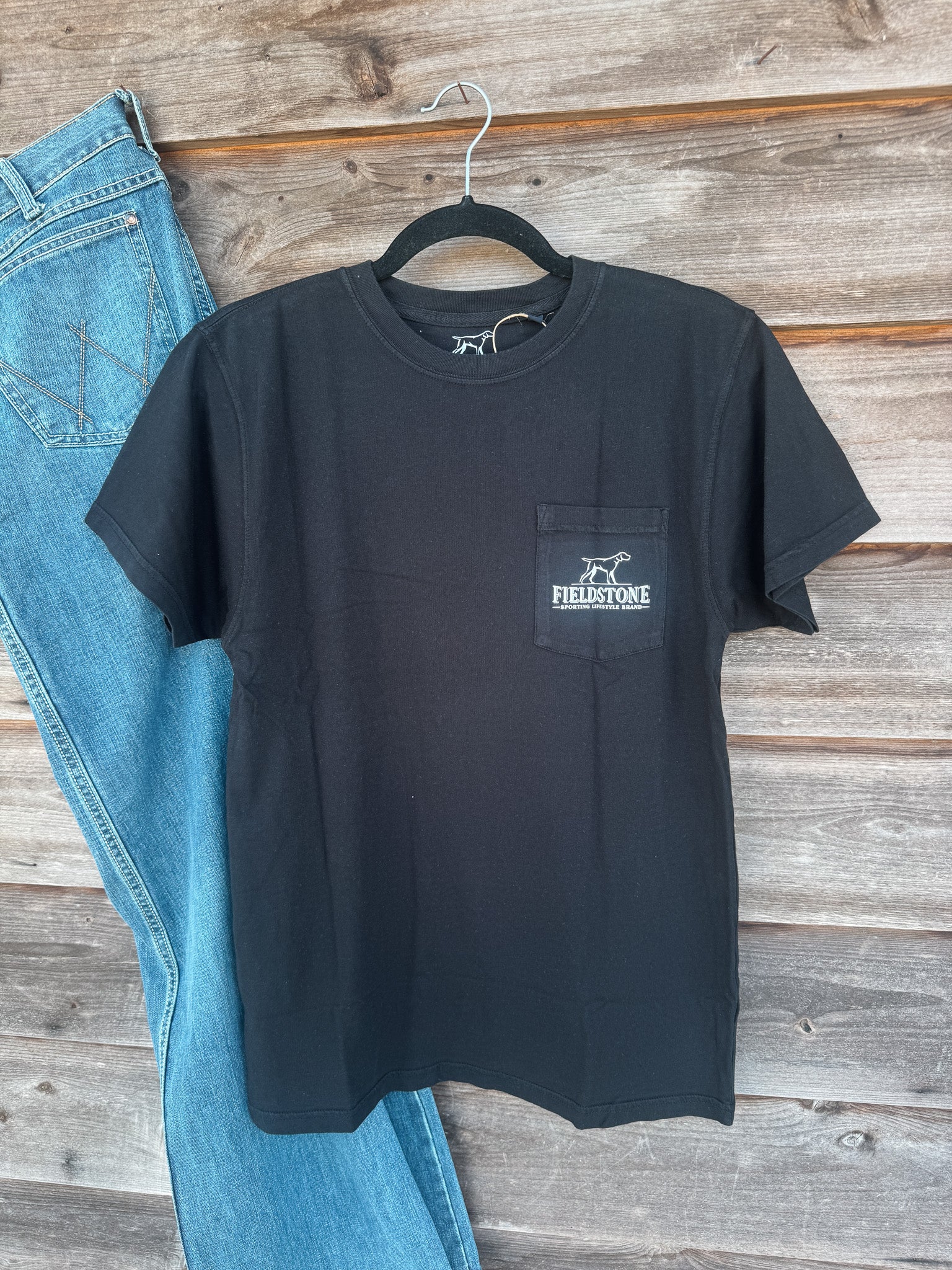 Fieldstone Black Lab Blind T-Shirt in Black