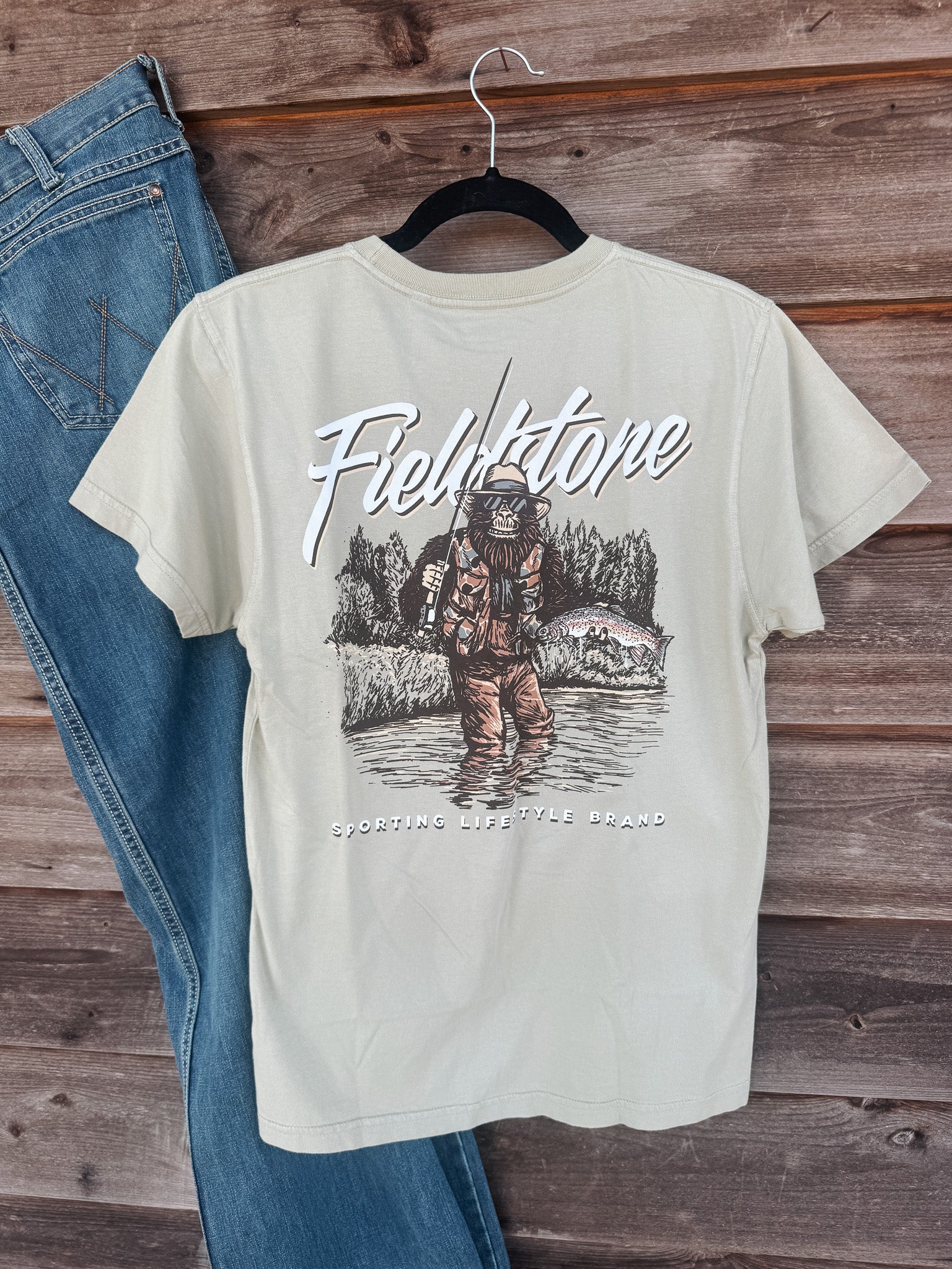 Fieldstone Gone Fishing T-Shirt in Sand