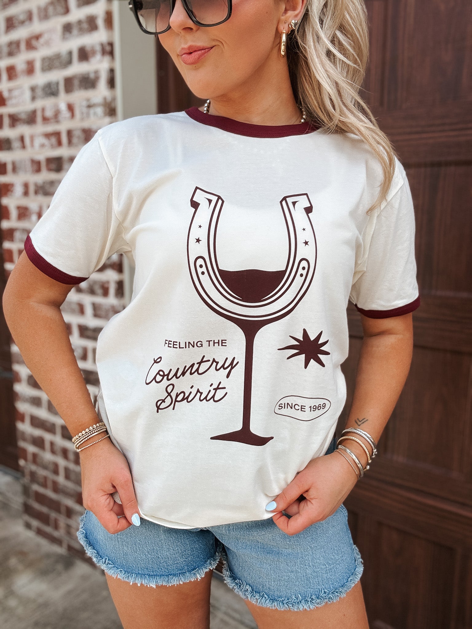 Country Spirit Ringer Tee