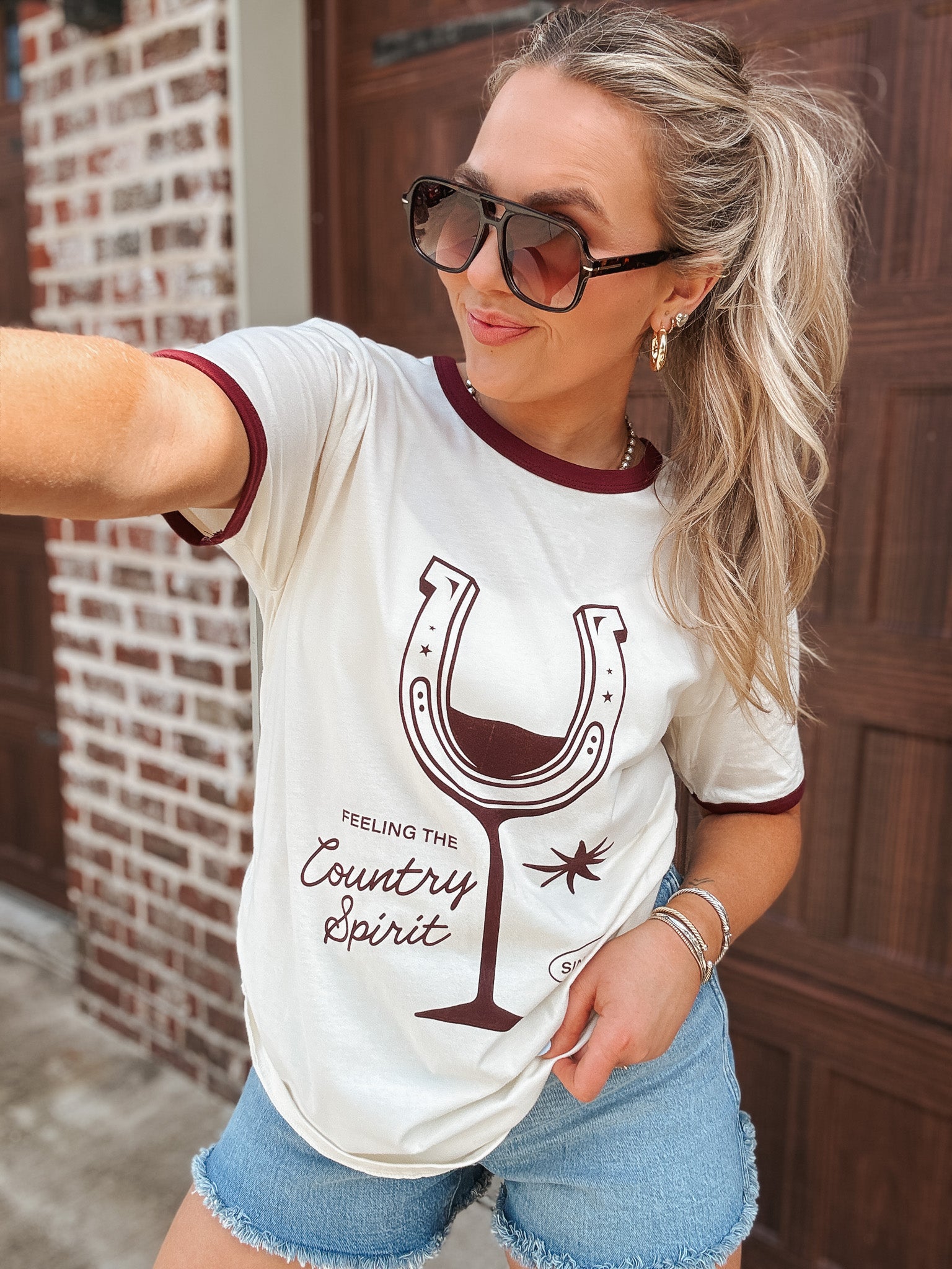 Country Spirit Ringer Tee