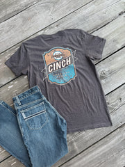 Cinch Back Logo T-Shirt in Charcoal