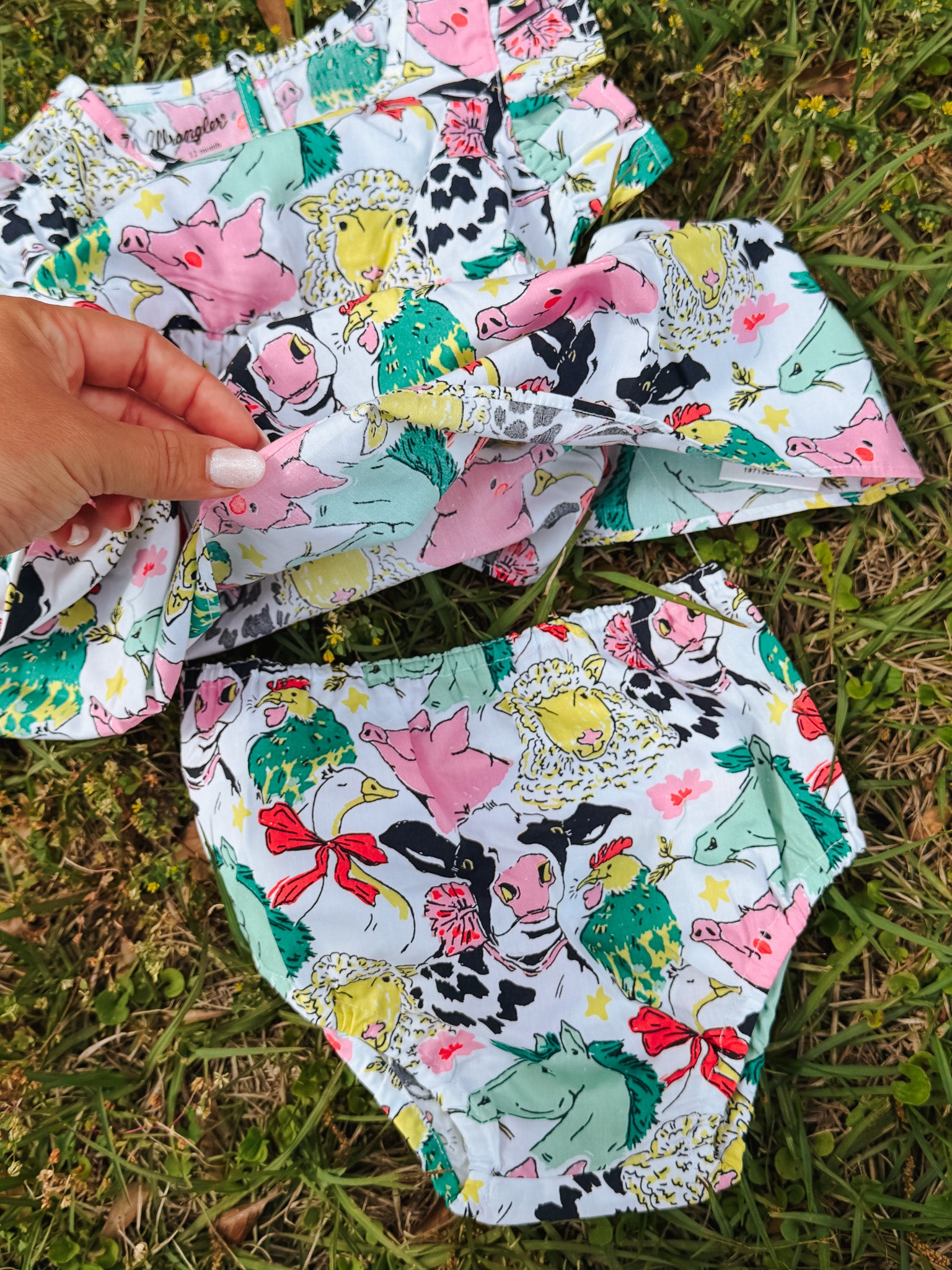 Wrangler Infant Farm Animal Dress Set