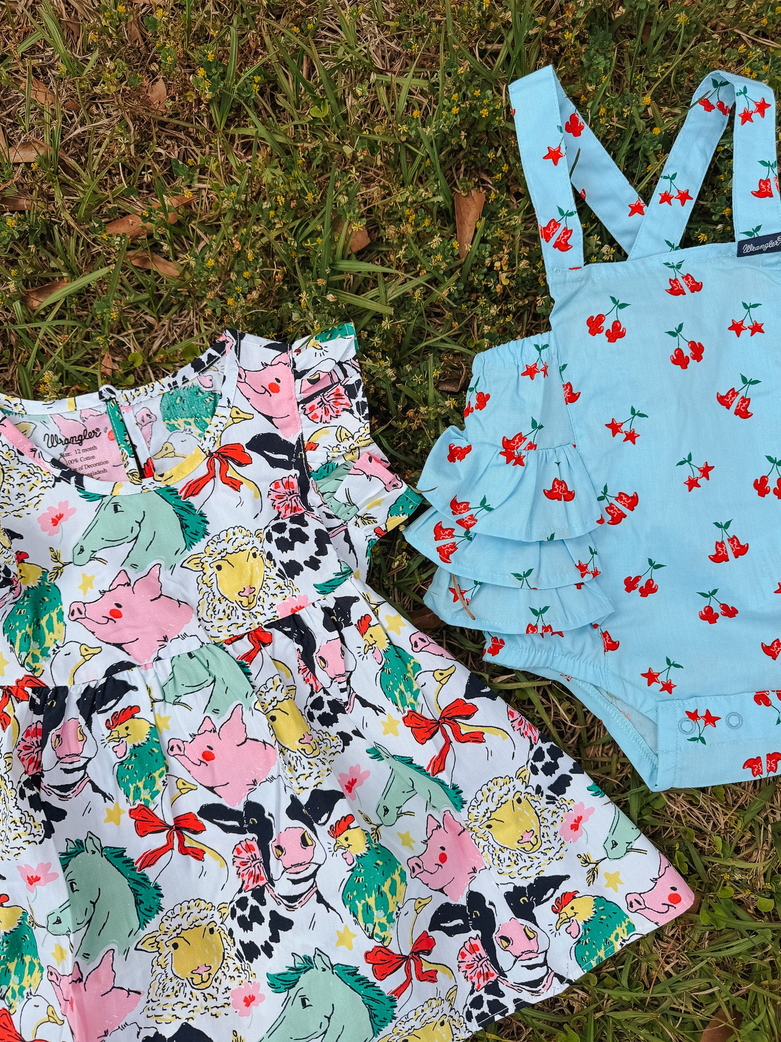 Wrangler Infant Farm Animal Dress Set
