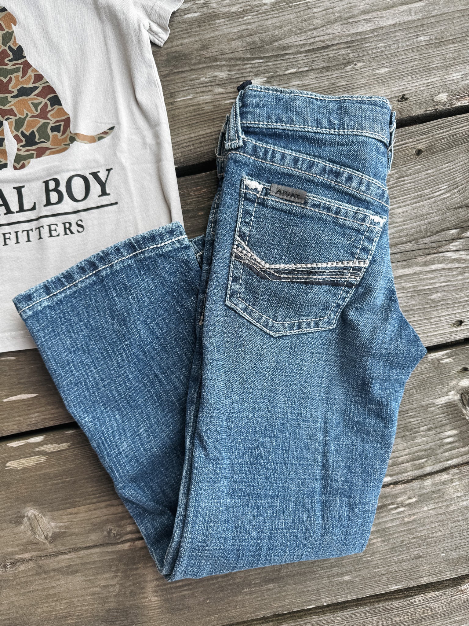 Ariat Boy's B4 Relaxed August Boot Cut Jeans