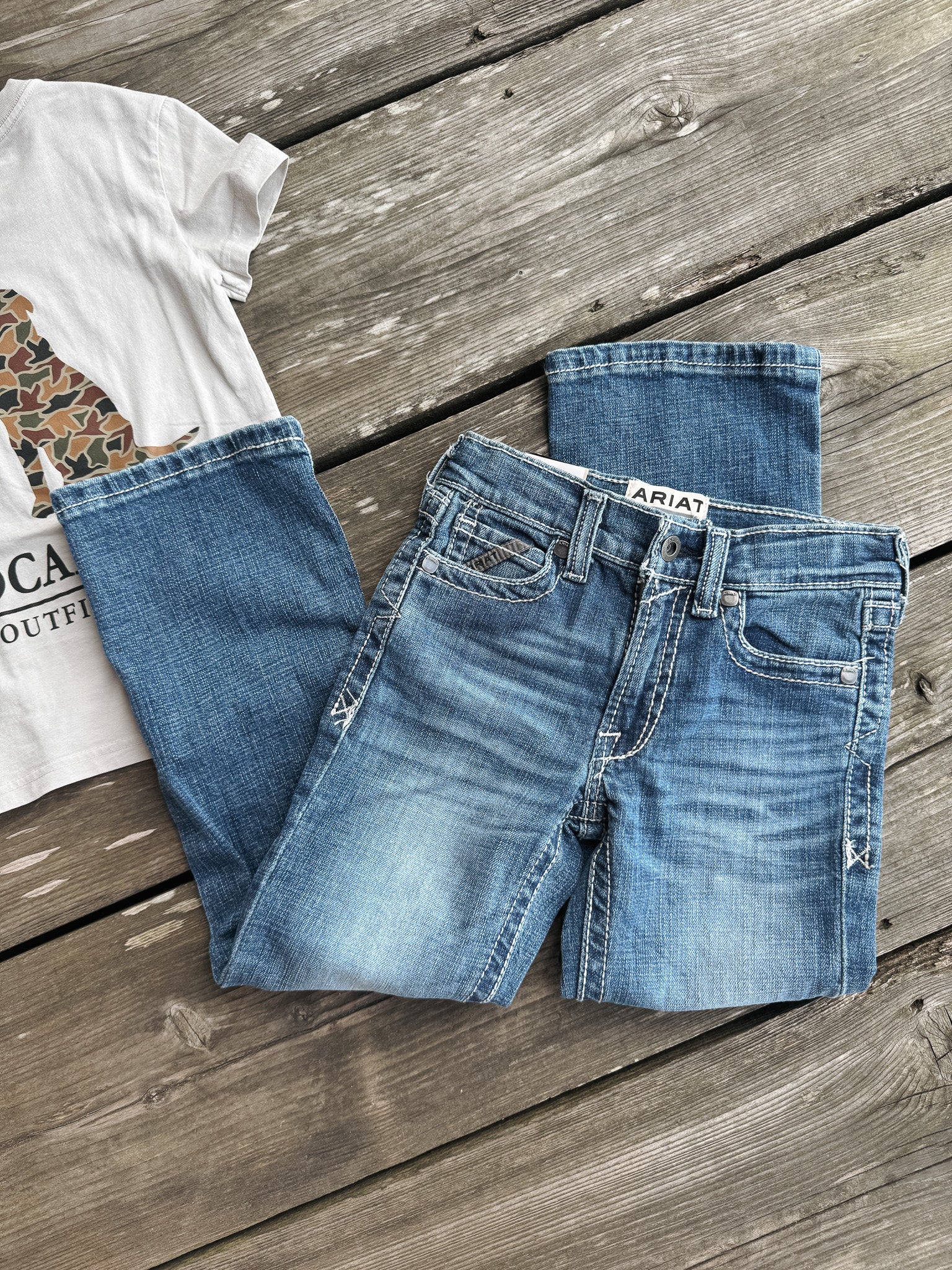 Ariat Boy's B4 Relaxed August Boot Cut Jeans