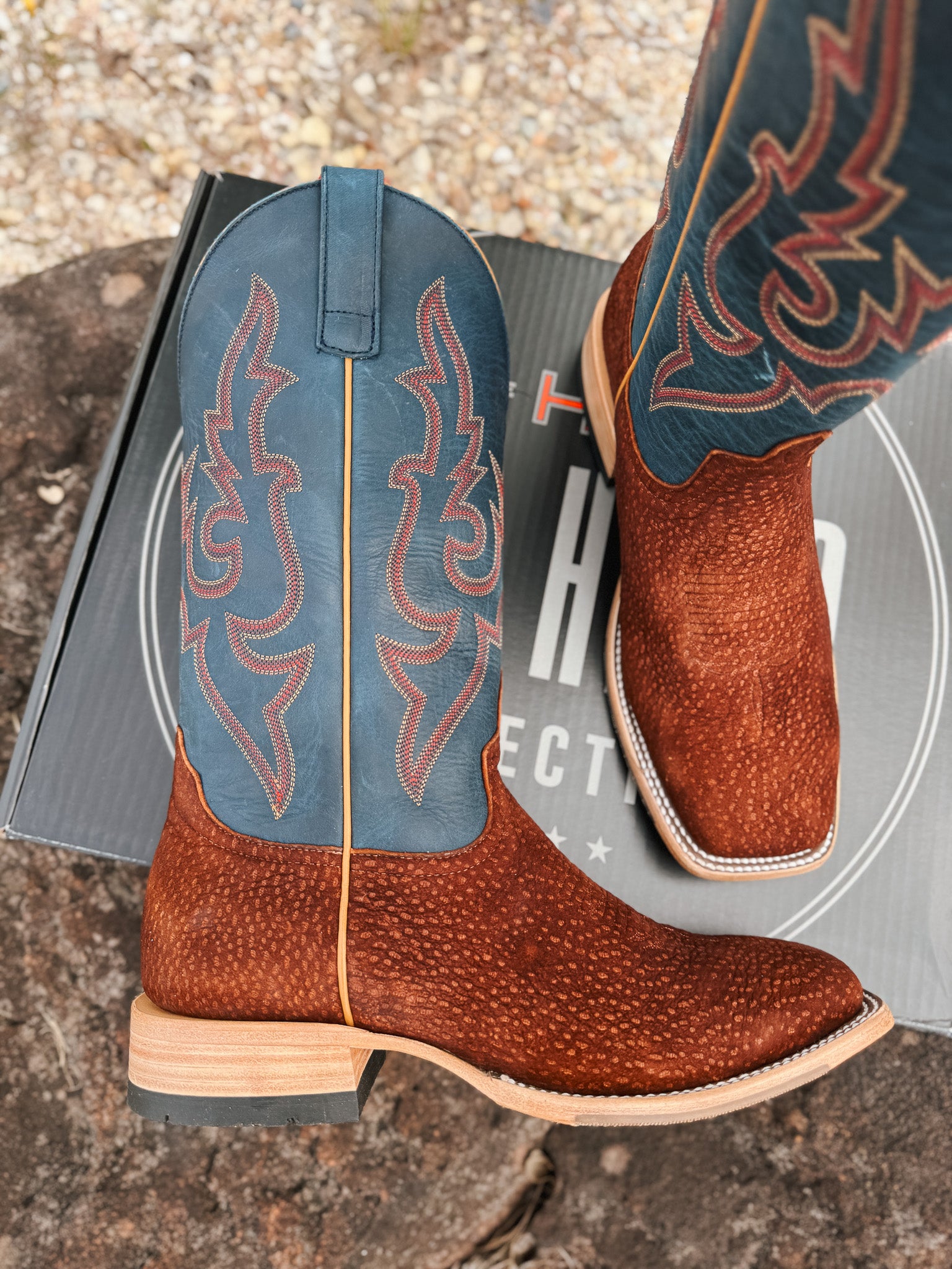 Men's Horse Power Top Hand Collection Rust Carpincho Western Boots