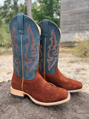 Men's Horse Power Top Hand Collection Rust Carpincho Western Boots