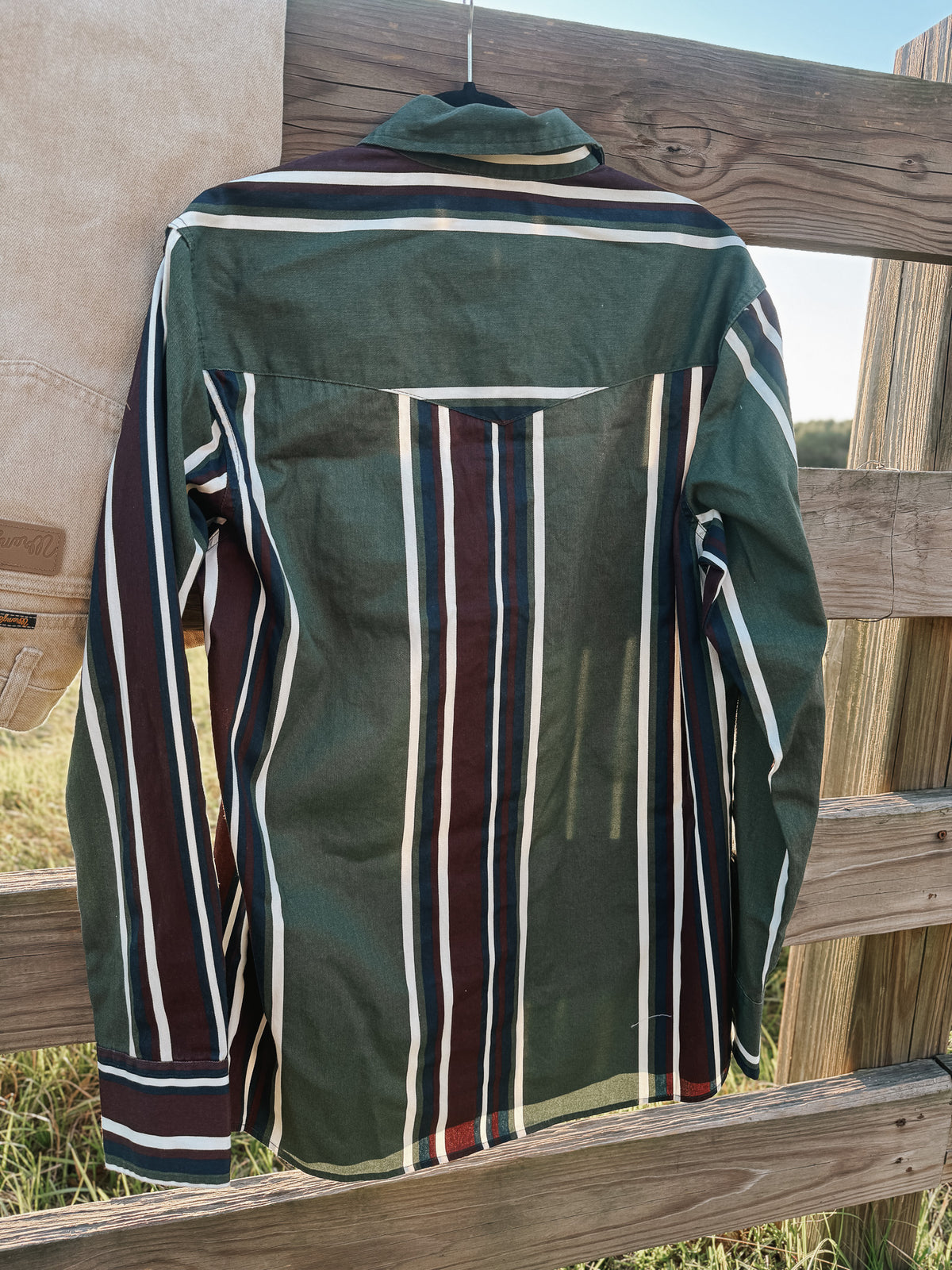 Wrangler | Vintage Inspired Brushpopper Pearl Snap in Green