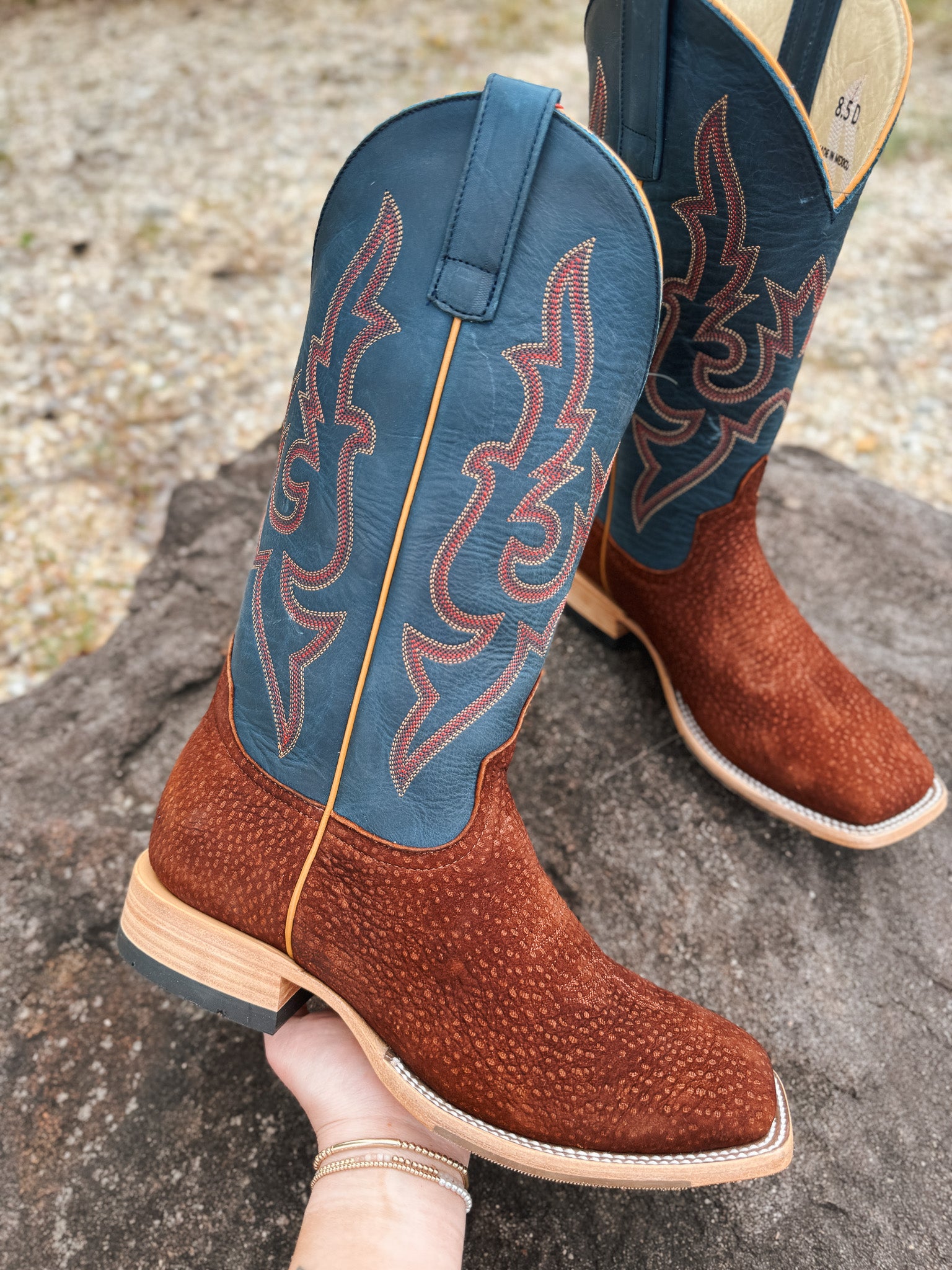 Men's Horse Power Top Hand Collection Rust Carpincho Western Boots