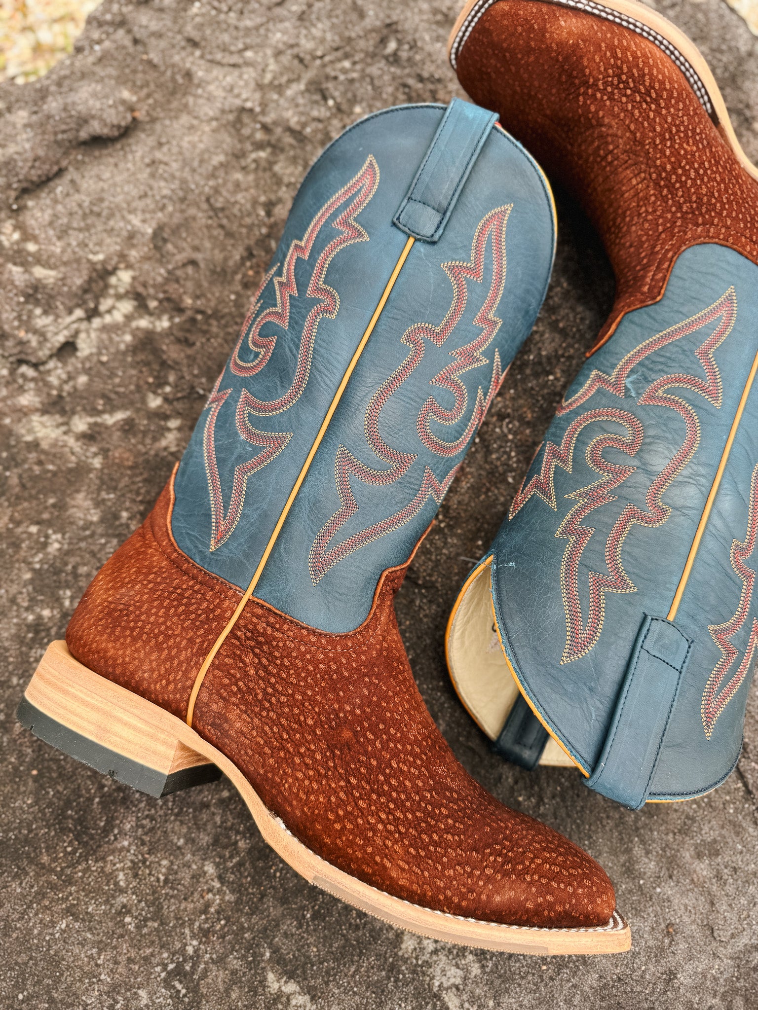 Men's Horse Power Top Hand Collection Rust Carpincho Western Boots