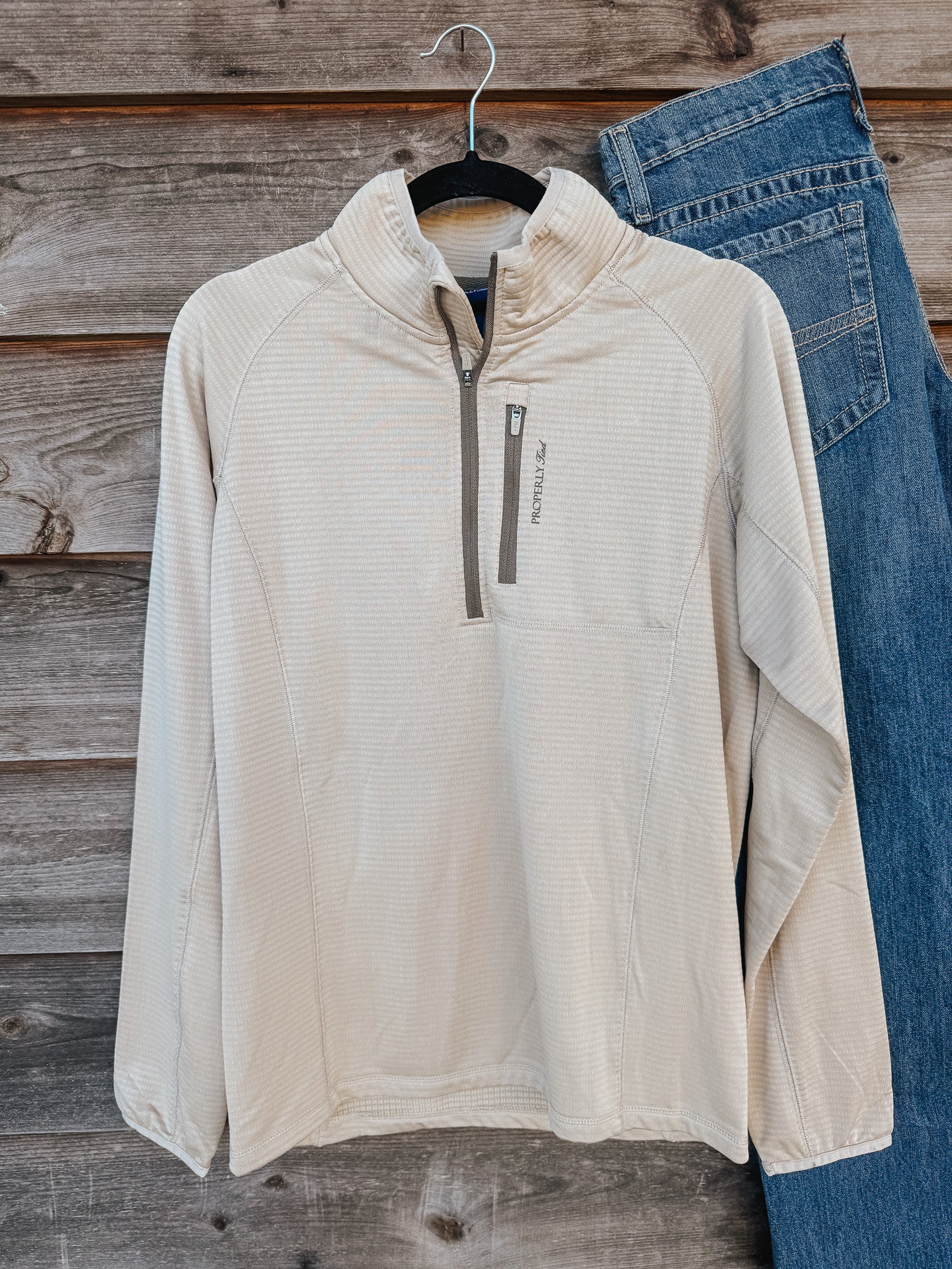 Men's Properly Tied Fairhope Pullover in Khaki