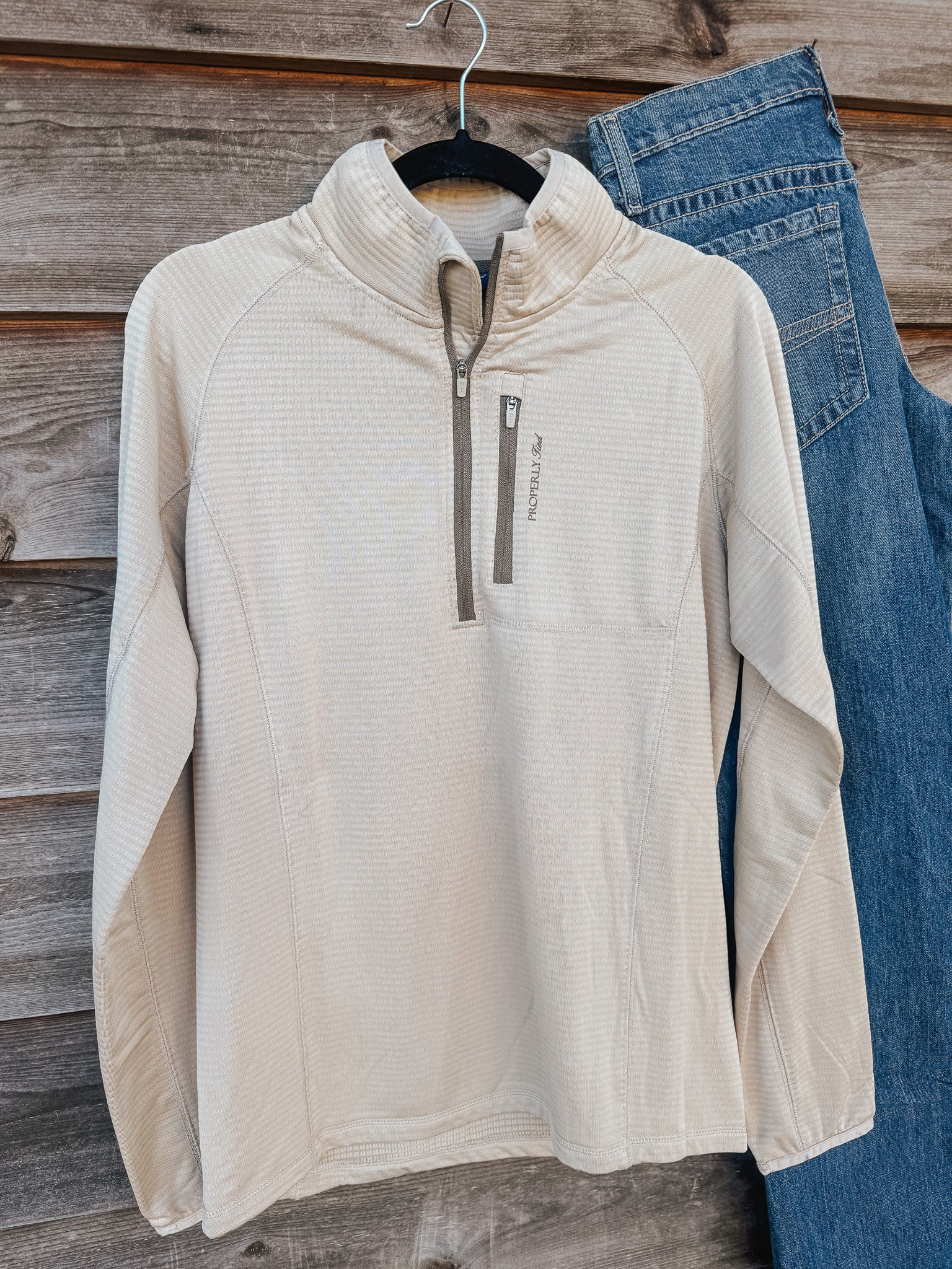 Men's Properly Tied Fairhope Pullover in Khaki