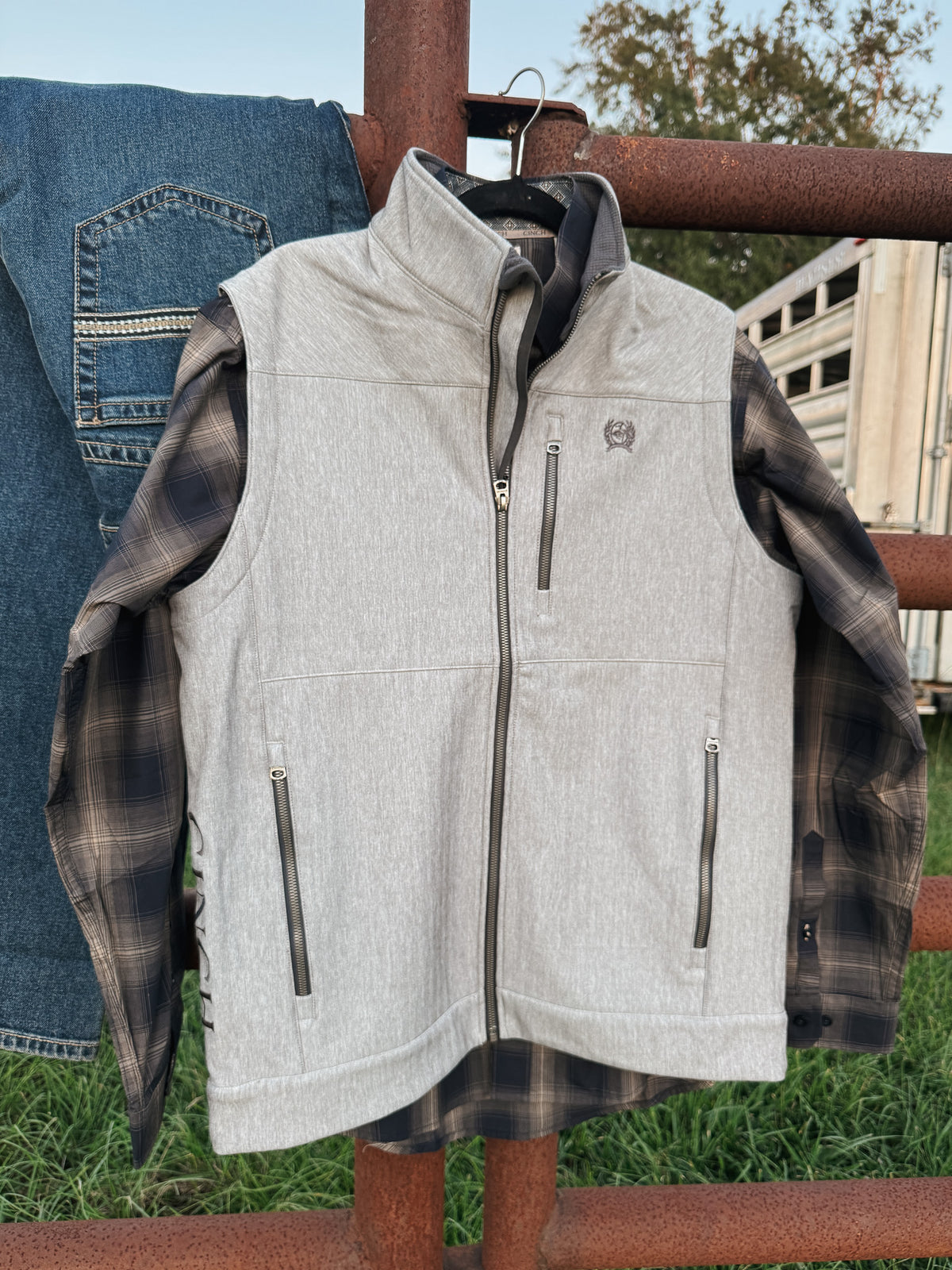 Cinch | Men's Grey Bonded Vest