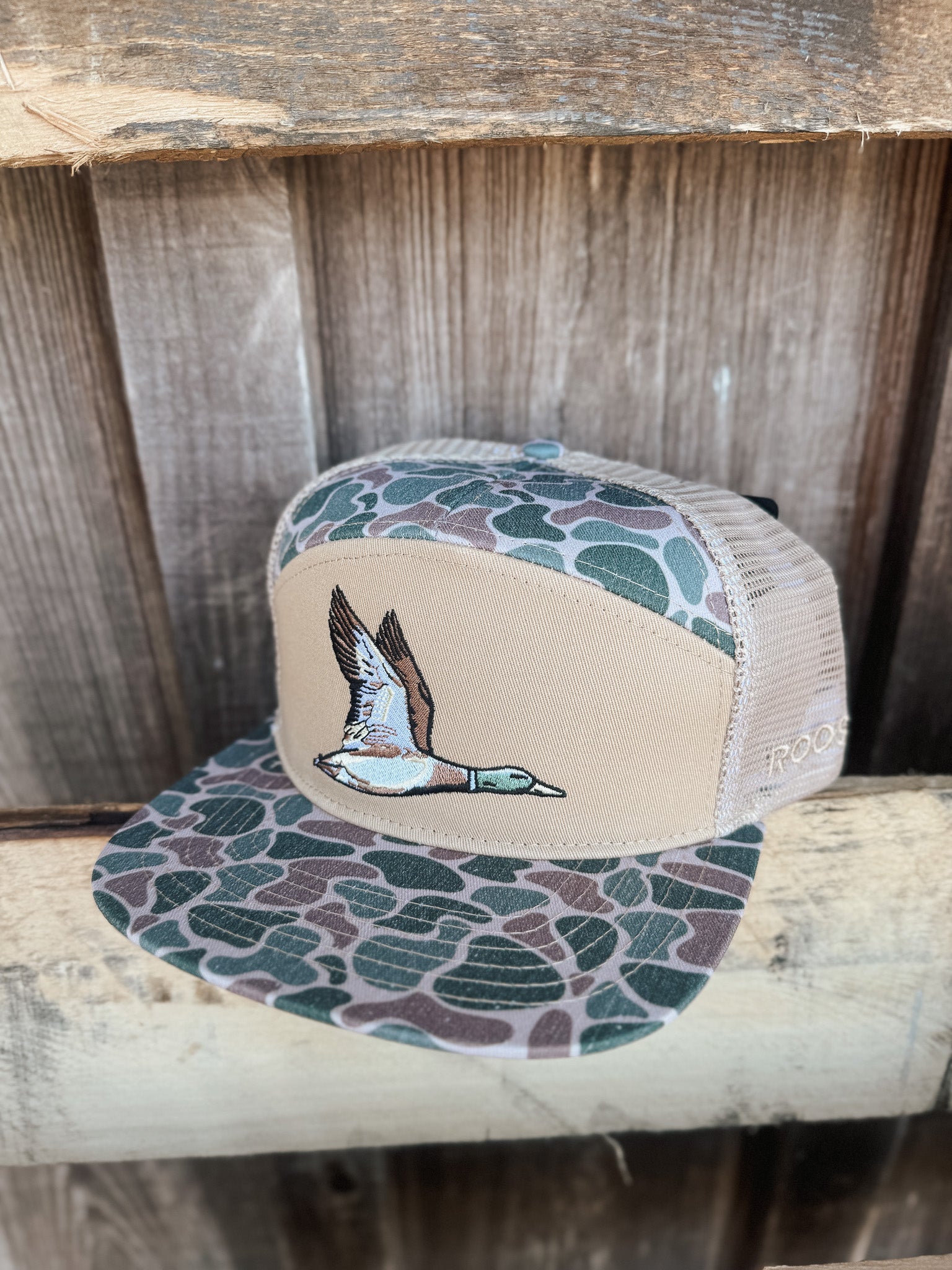 Roost 7 Panel Camo Full Color Duck Cap