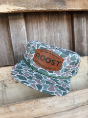 Roost Vintage Camo Leather Patch Cap