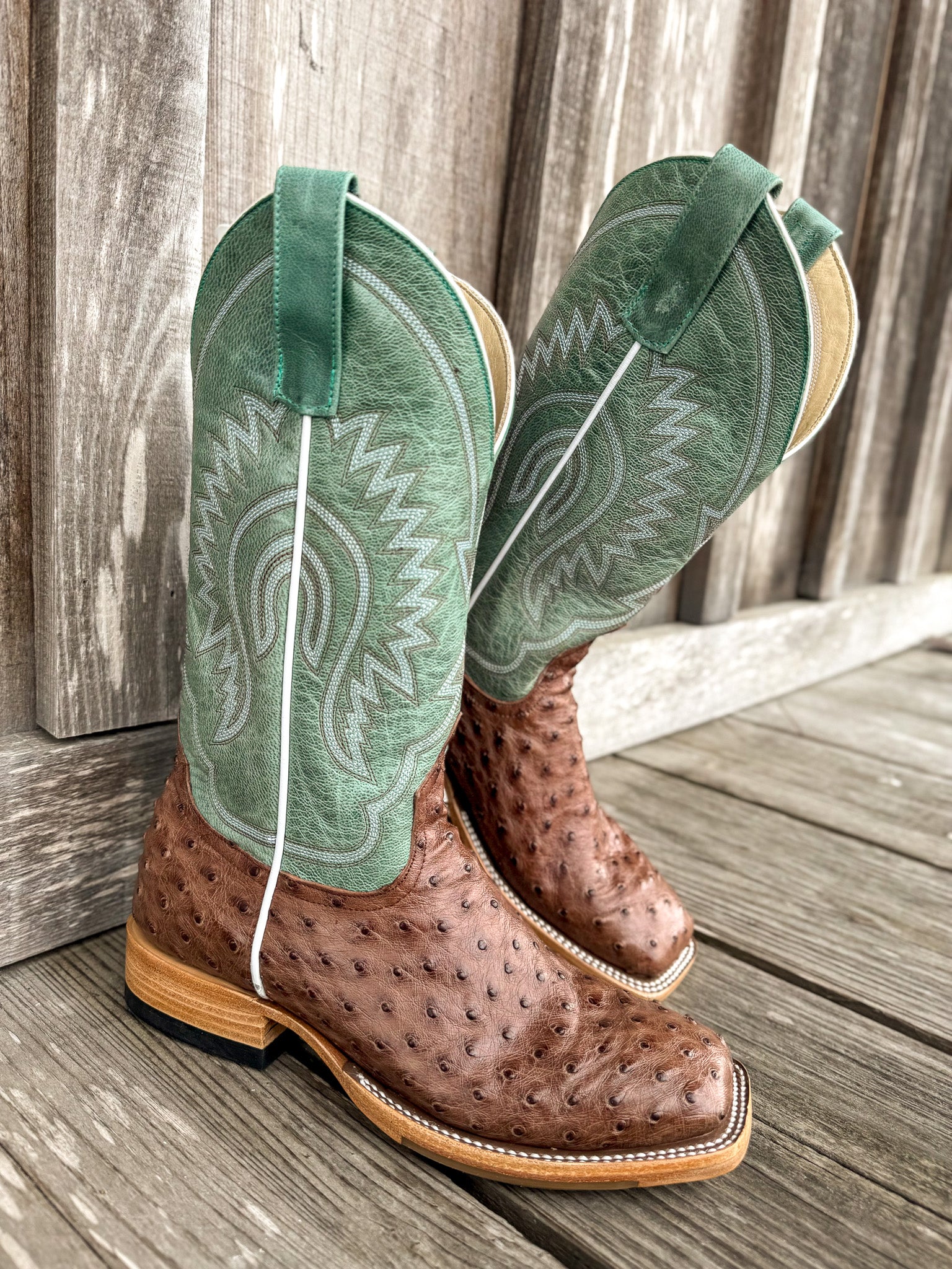 Macie Bean Women's Kango Tobac Full Quill Ostrich Boots