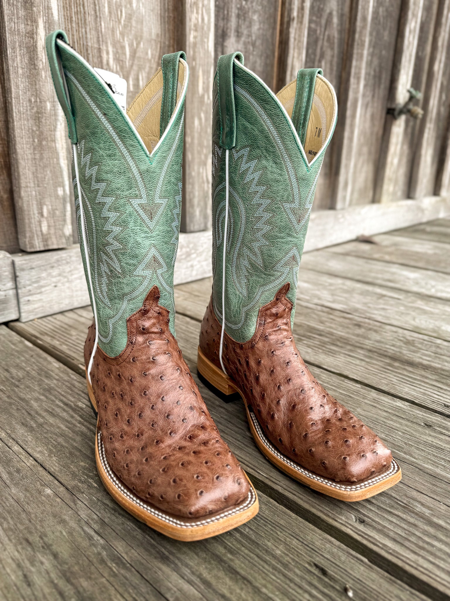 Macie Bean Women's Kango Tobac Full Quill Ostrich Boots