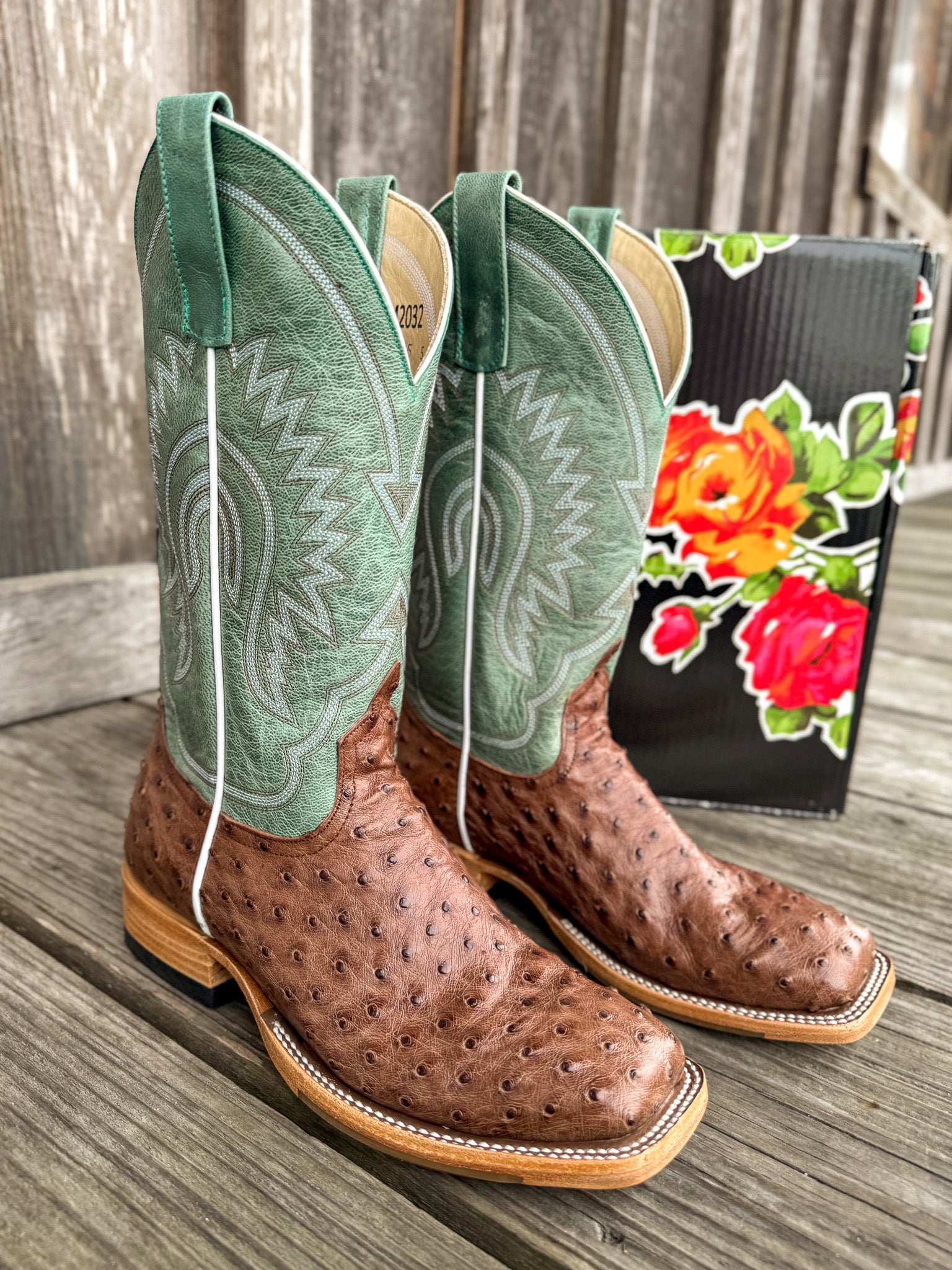 Macie Bean Women's Kango Tobac Full Quill Ostrich Boots