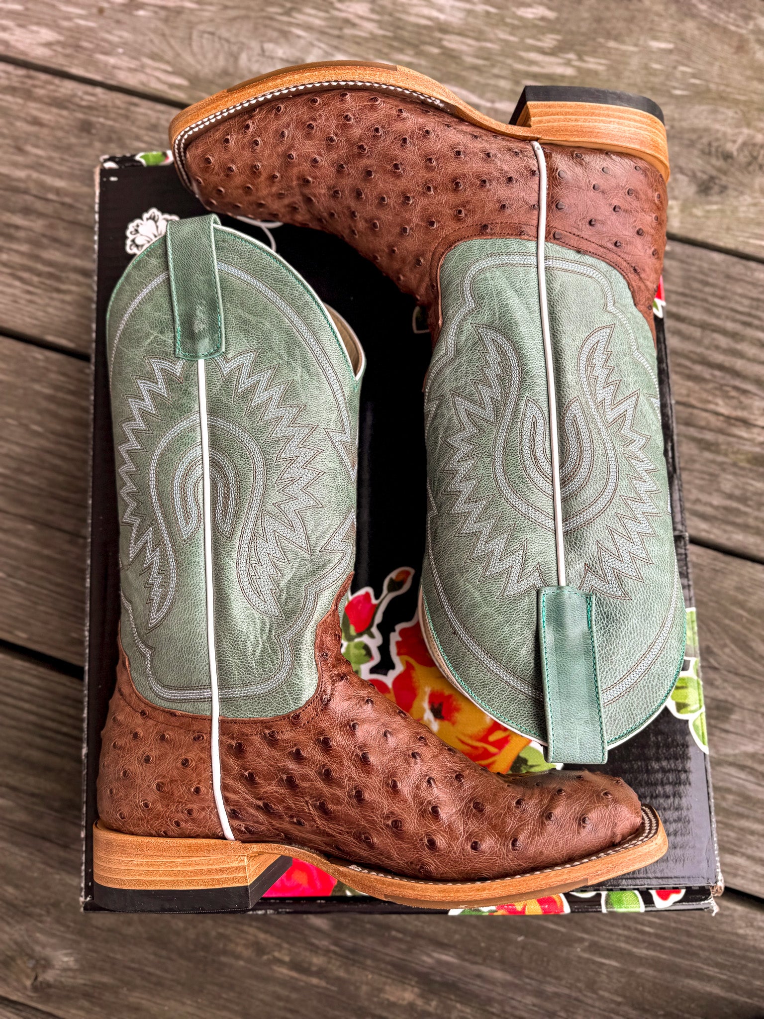 Macie Bean Women's Kango Tobac Full Quill Ostrich Boots