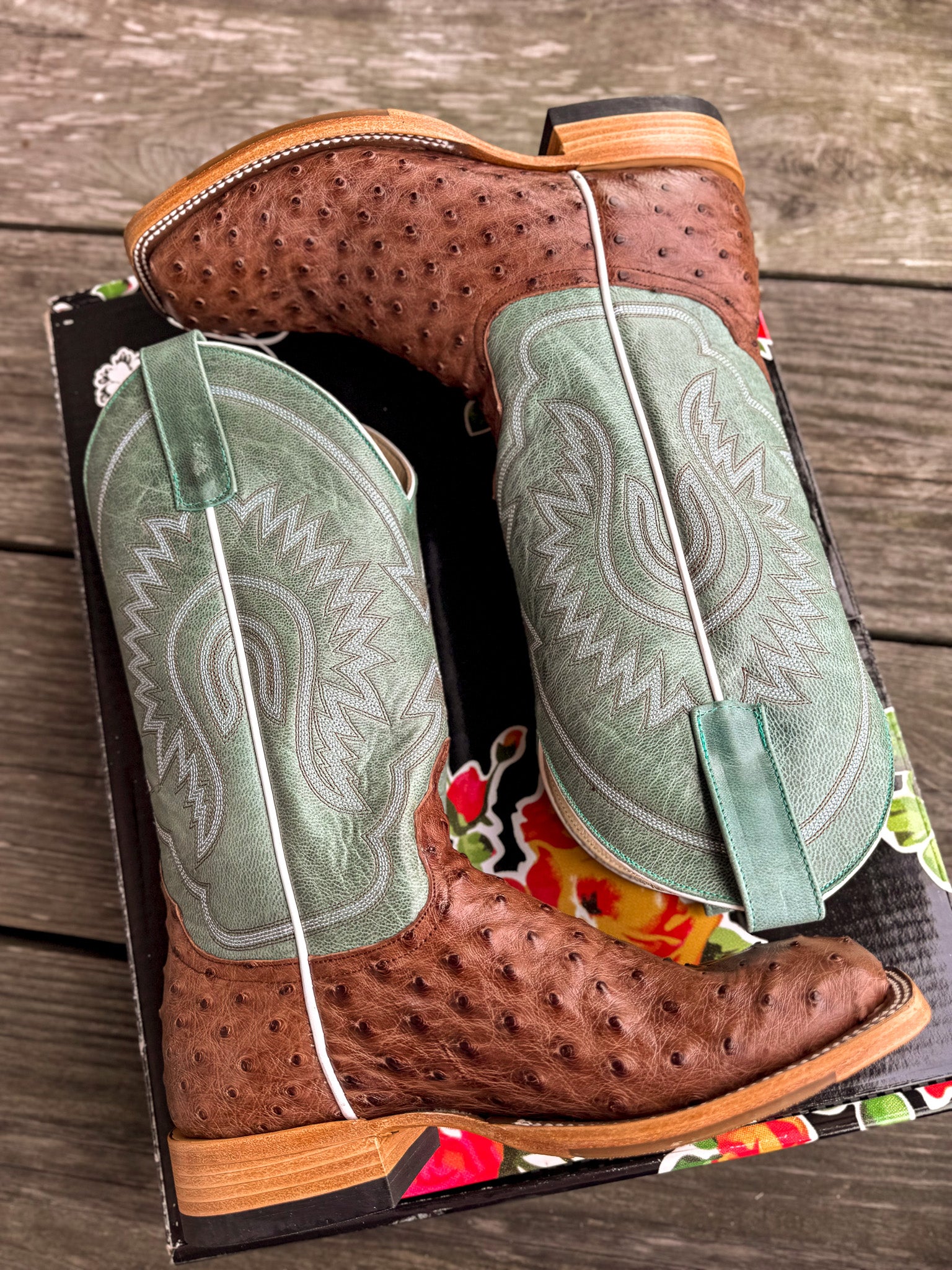 Macie Bean Women's Kango Tobac Full Quill Ostrich Boots