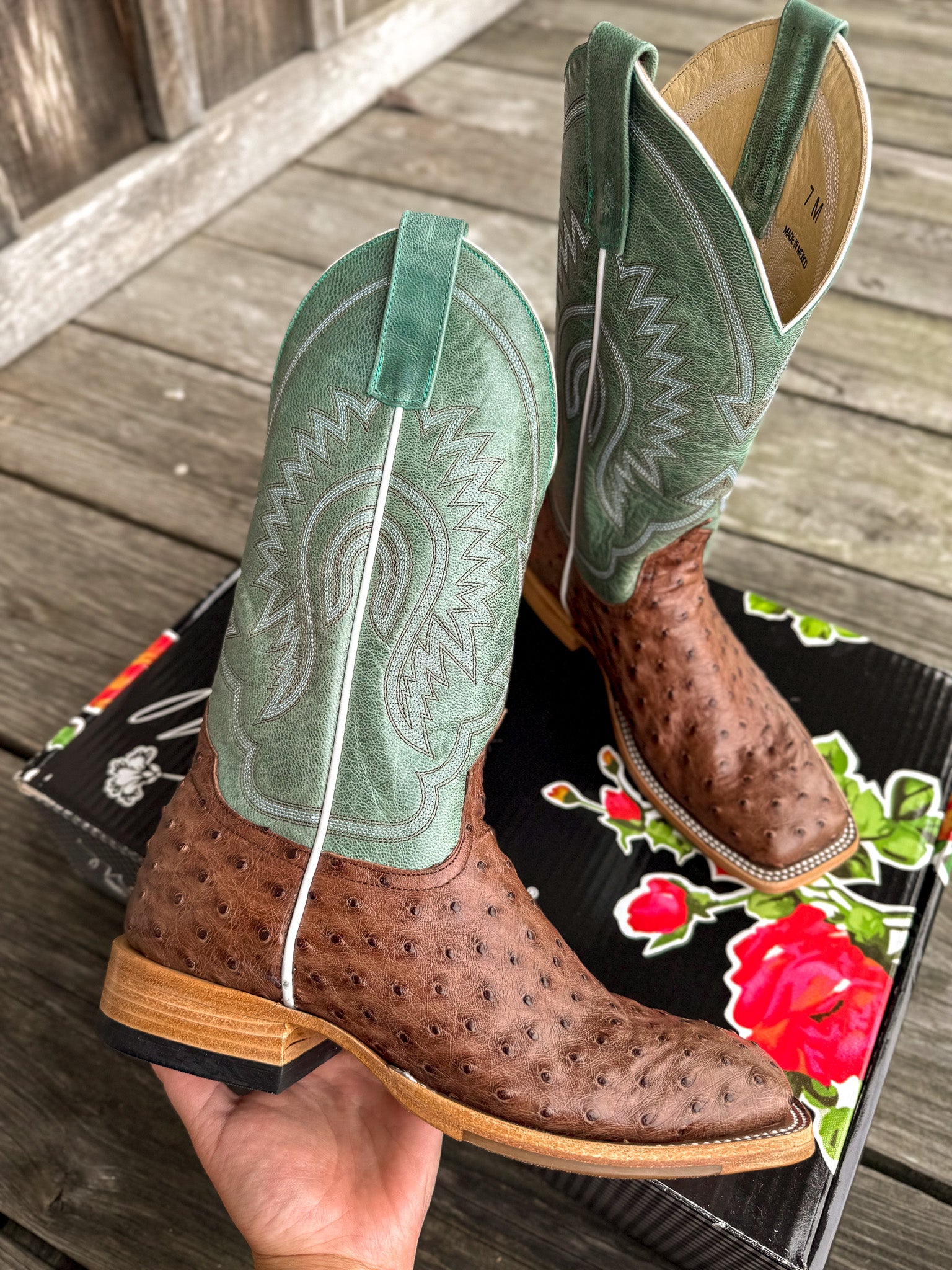 Macie Bean Women's Kango Tobac Full Quill Ostrich Boots