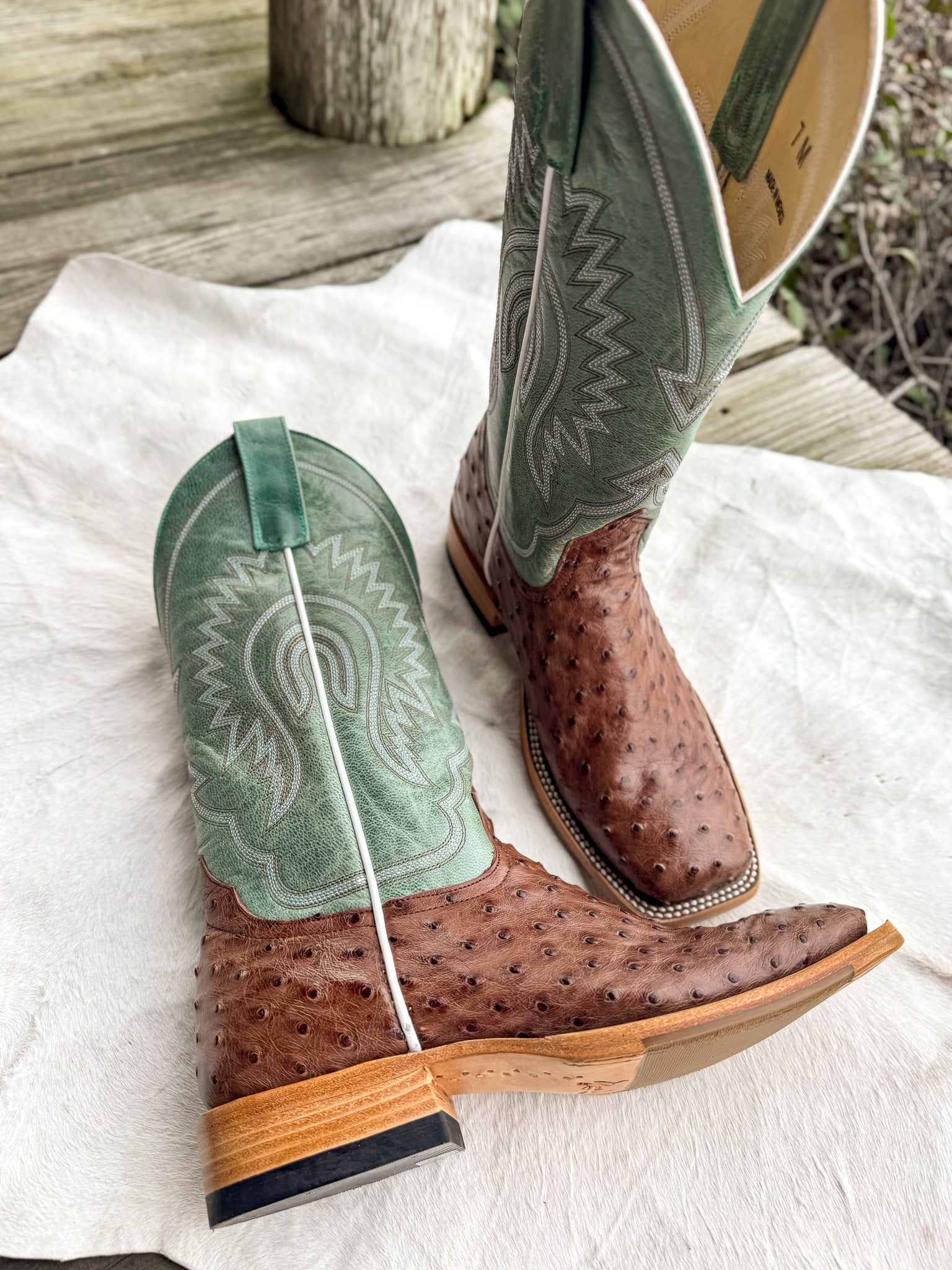 Macie Bean Women's Kango Tobac Full Quill Ostrich Boots