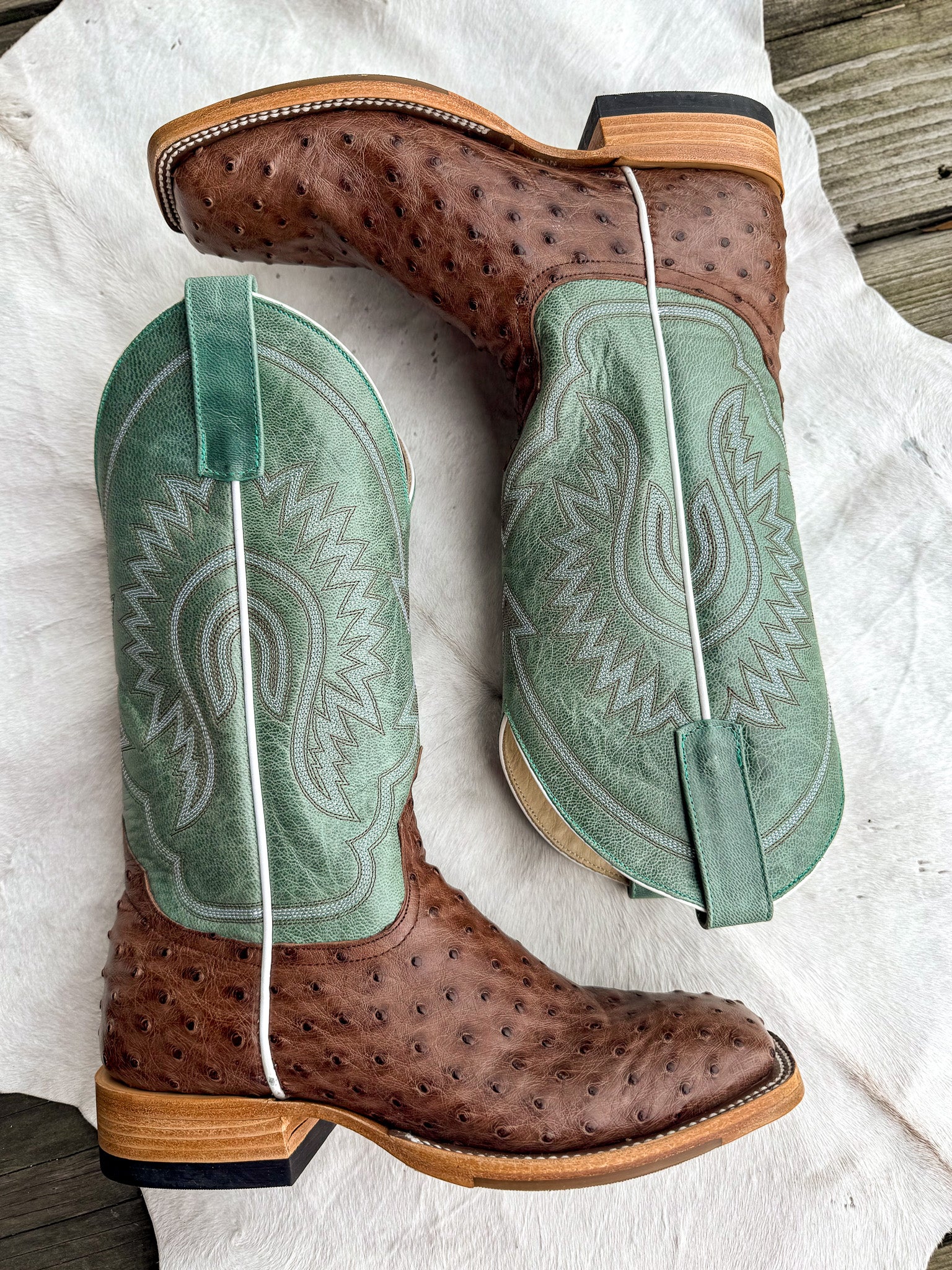 Macie Bean Women's Kango Tobac Full Quill Ostrich Boots