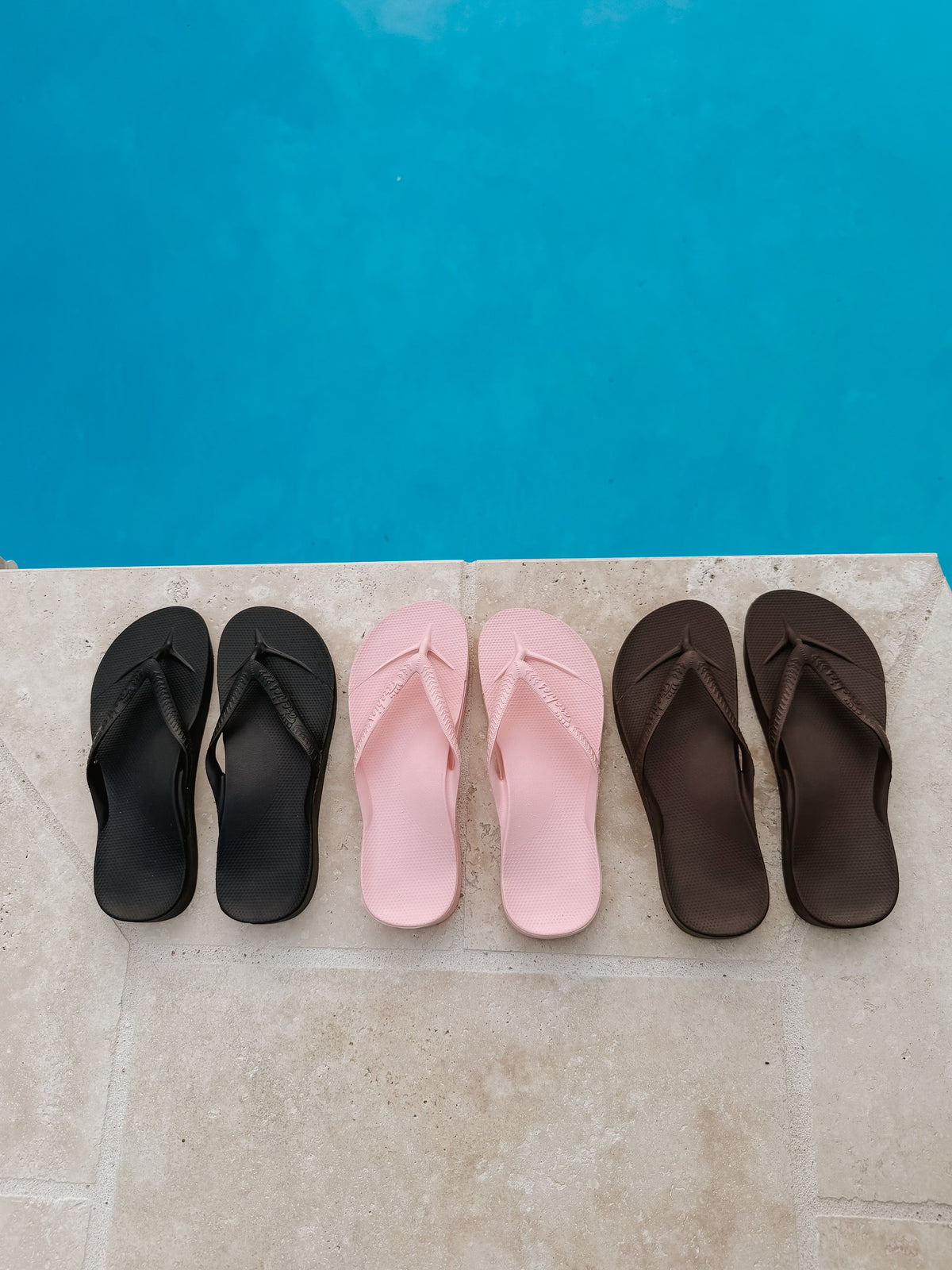 Archies Unisex Arch Support Flip Flops - Pink