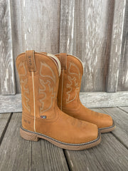 Men's Justin Stampede Rush Waterproof Square Steel Toe Work Boots