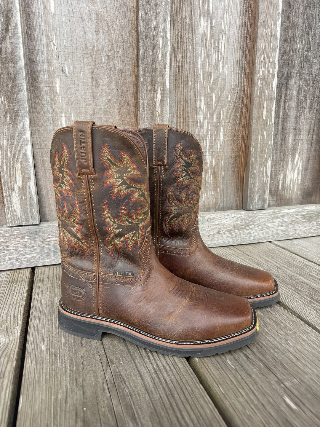 Men's Justin Driller Square Steel Toe Work Boots – Boot Country