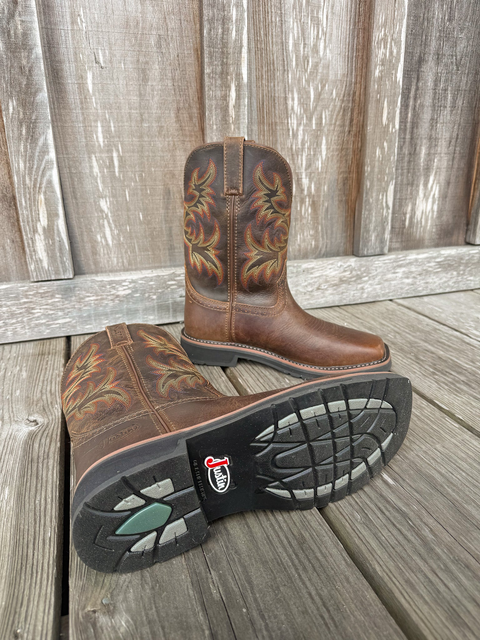 BOTA CON PUNTA DE ACERO JUSTIN DRILLER