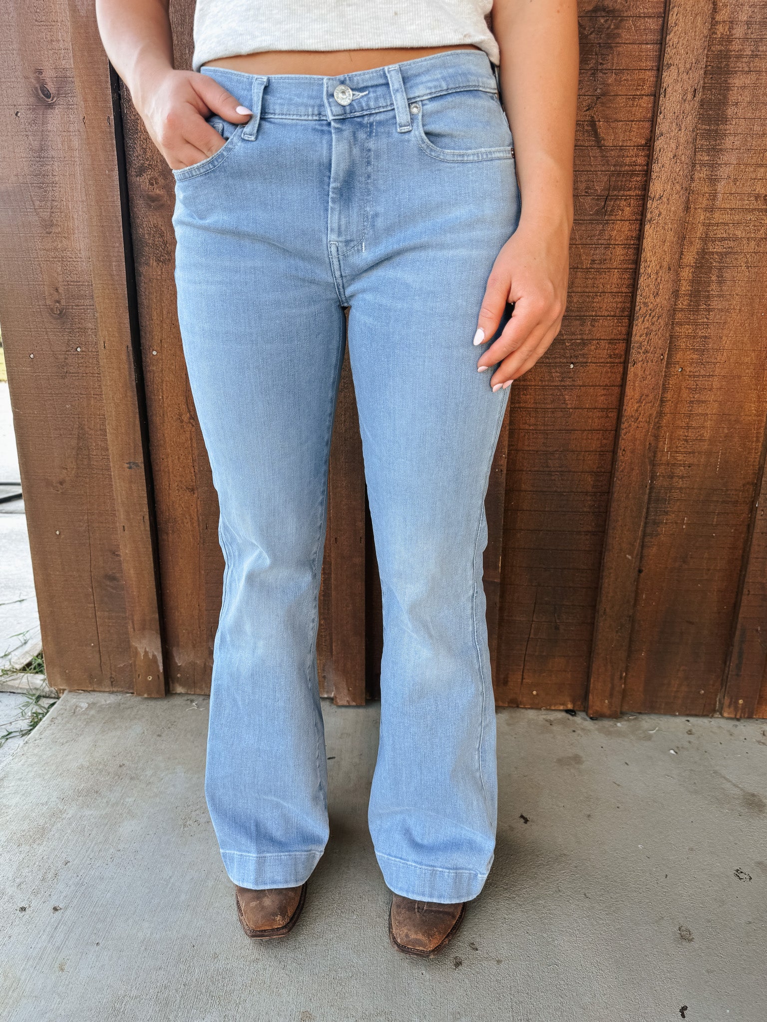 7 For All Mankind DOJO Slim Illusion Flare Jeans | Indigo Bloom | 32" & 36"