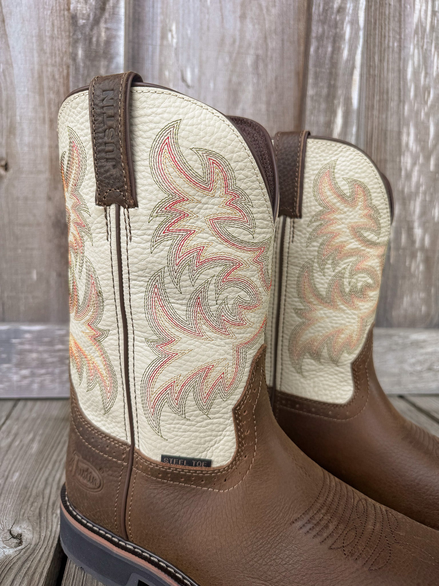 Men's Justin Driller Steel Toe Boots