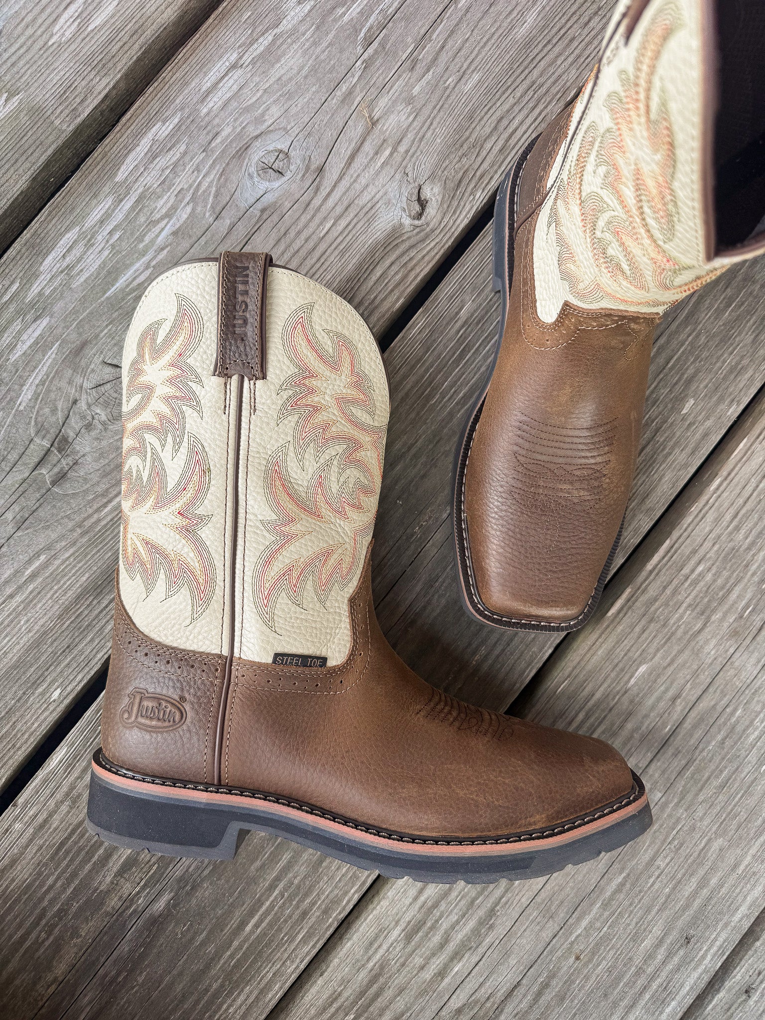 Men's Justin Driller Steel Toe Boots