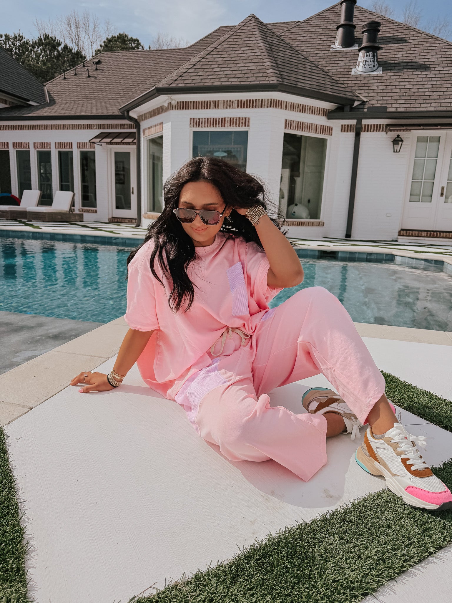 Line & Leisure Pink Oversized Set