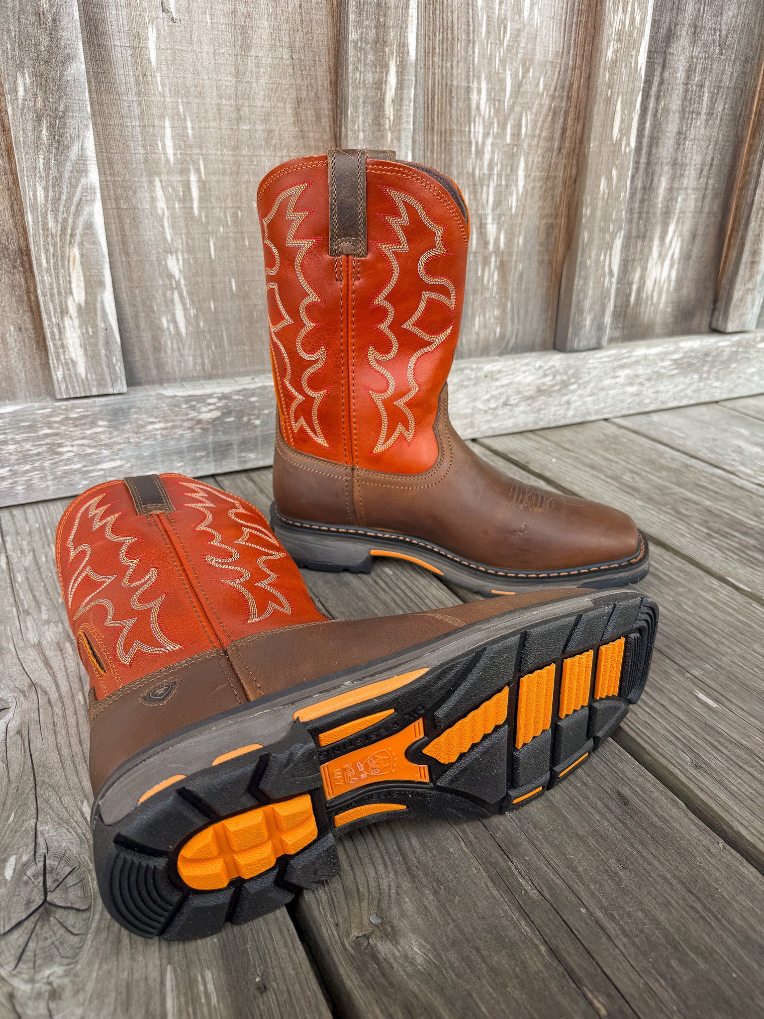 Botas de trabajo con punta cuadrada ancha Ariat Workhog para hombre 