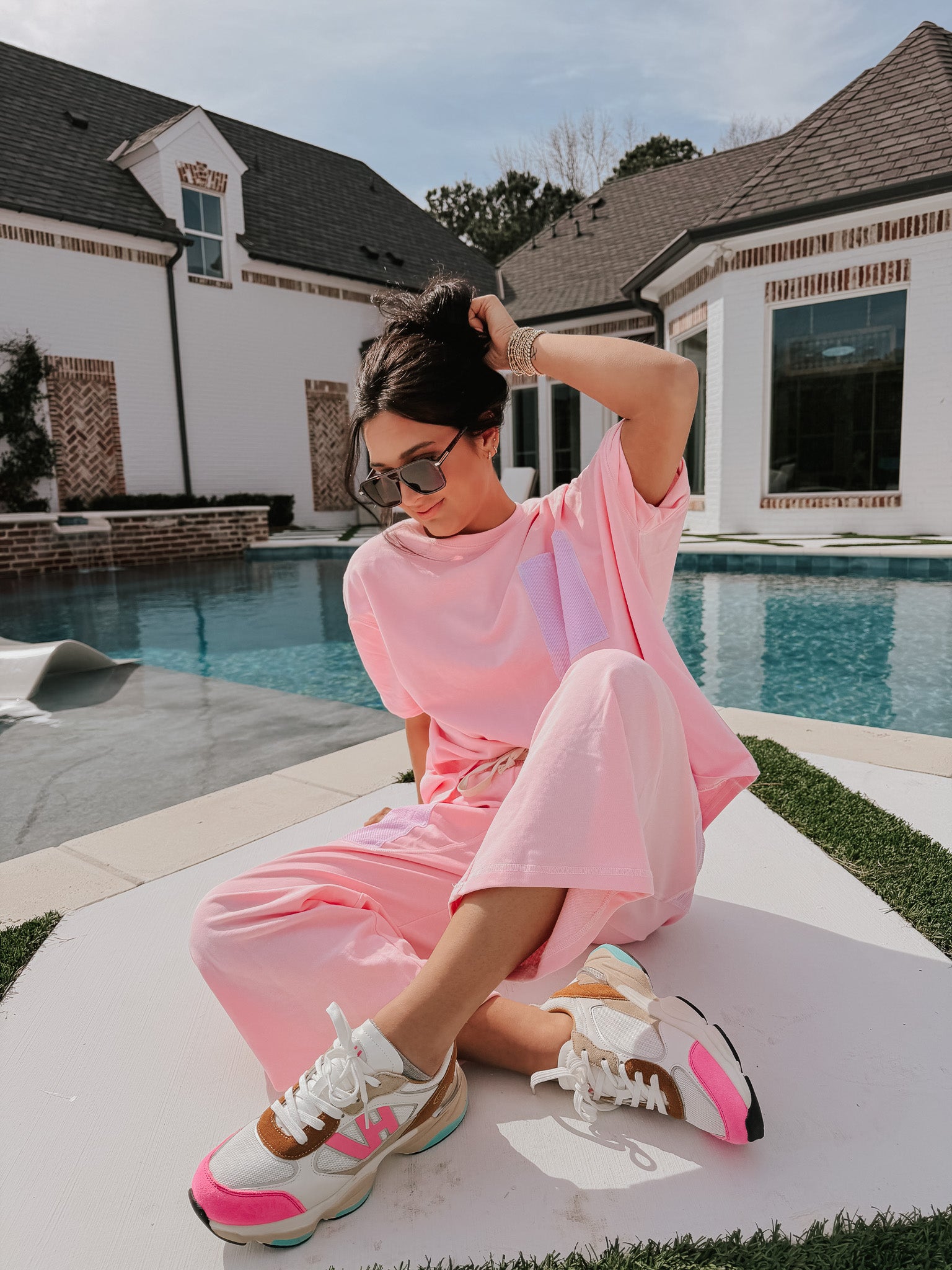 Line & Leisure Pink Oversized Set