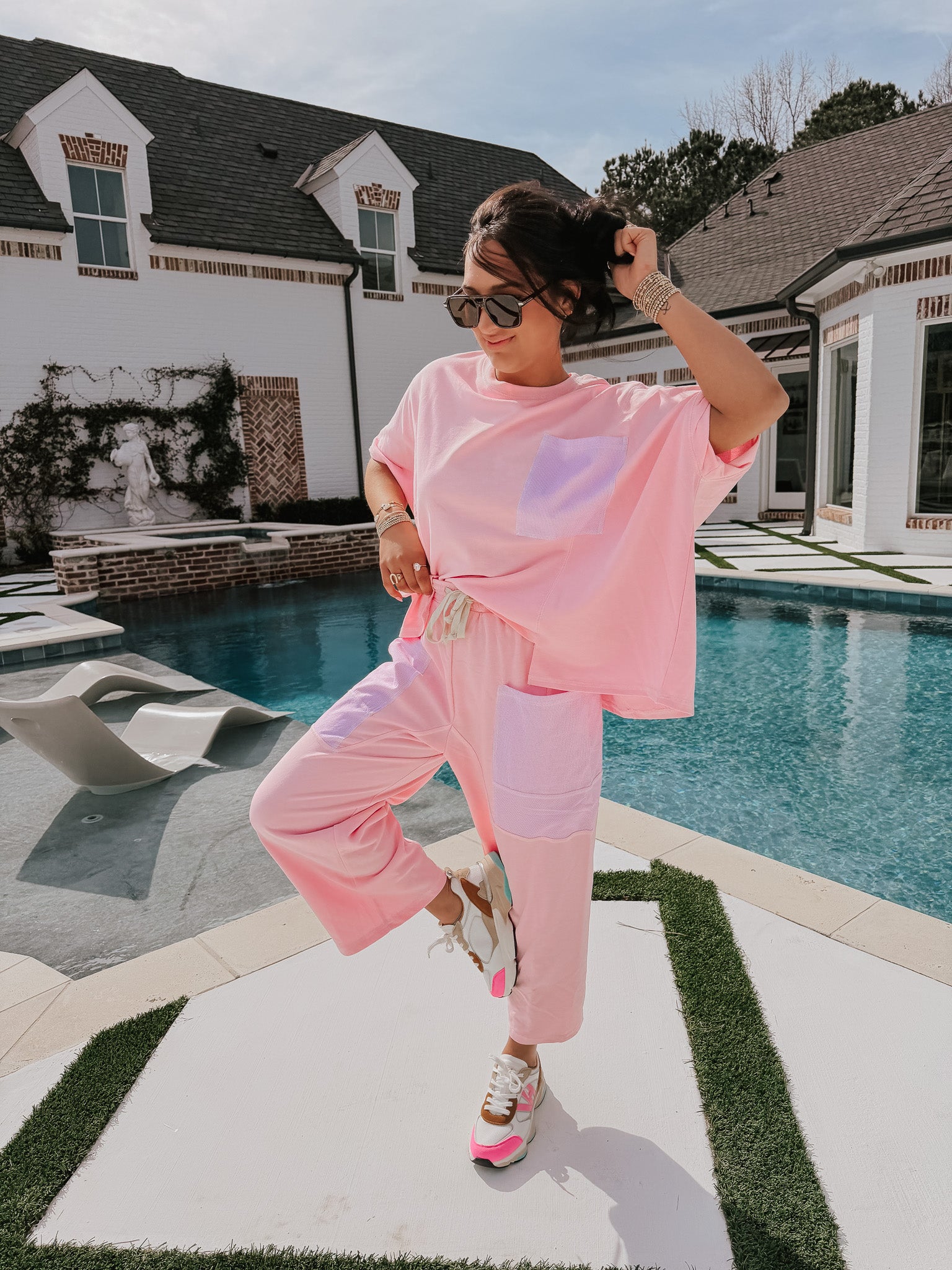 Line & Leisure Pink Oversized Set