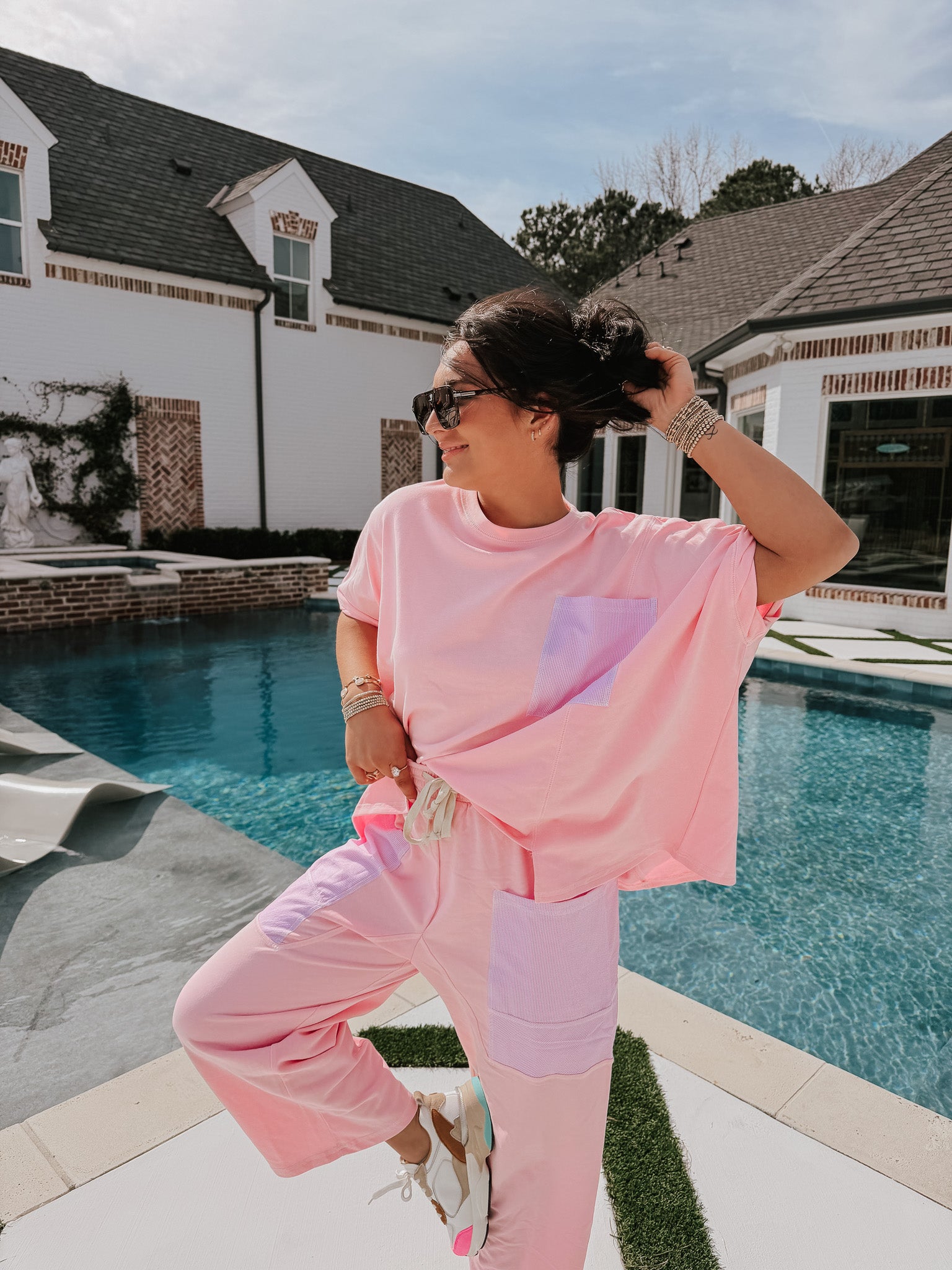 Line & Leisure Pink Oversized Set