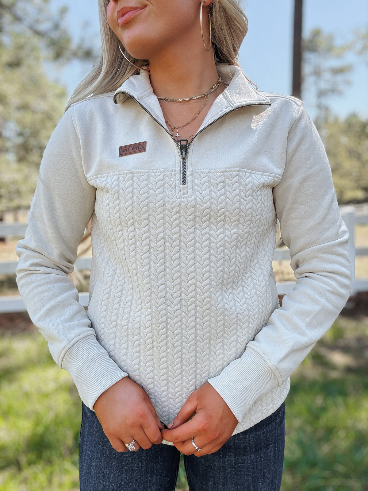 Cinch | Quarter Zip in Cream