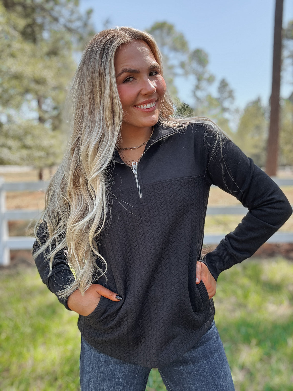 Cinch | Quarter Zip in Black