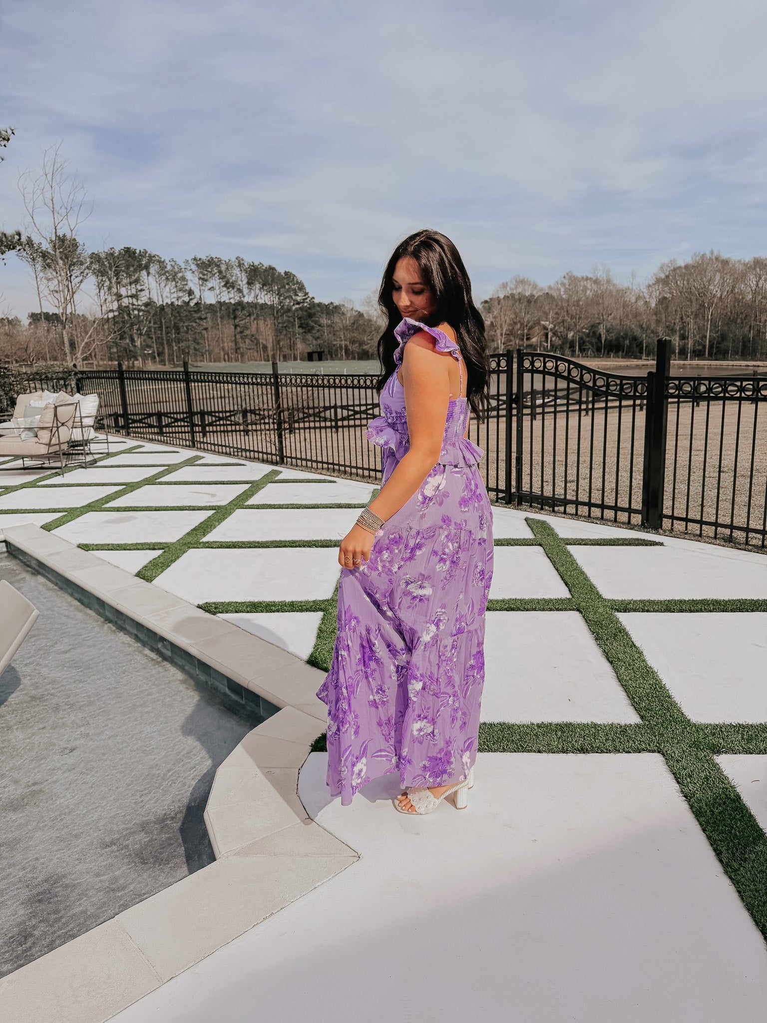 Lavender Bloom Maxi Dress