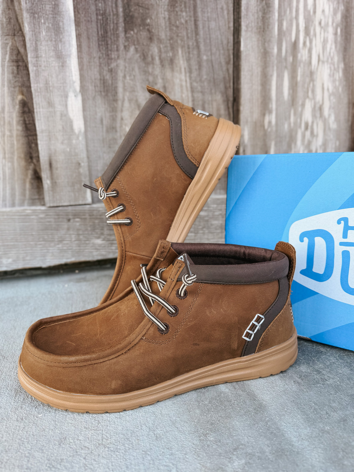 Hey Dude | Men's Wally Mid GripR Full Grain Leather