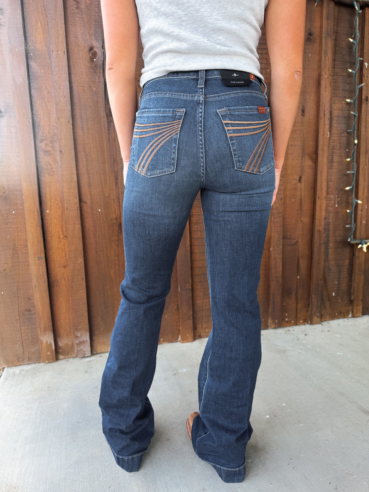 7 For All Mankind DOJO Slim Illusion Trouser Stretch Jeans | Loom | 34"