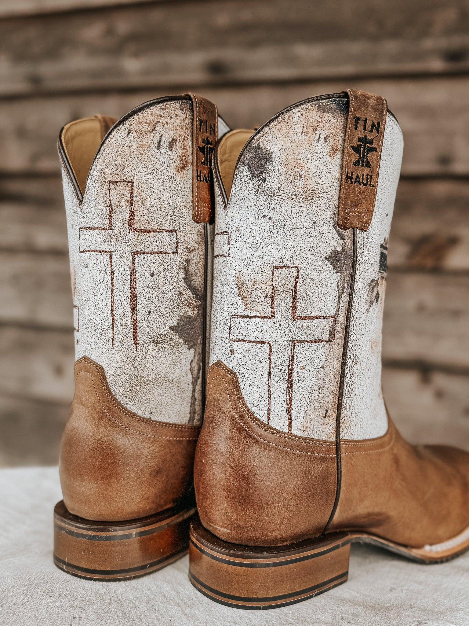 Tin Haul Men's Church Cross Western Boots