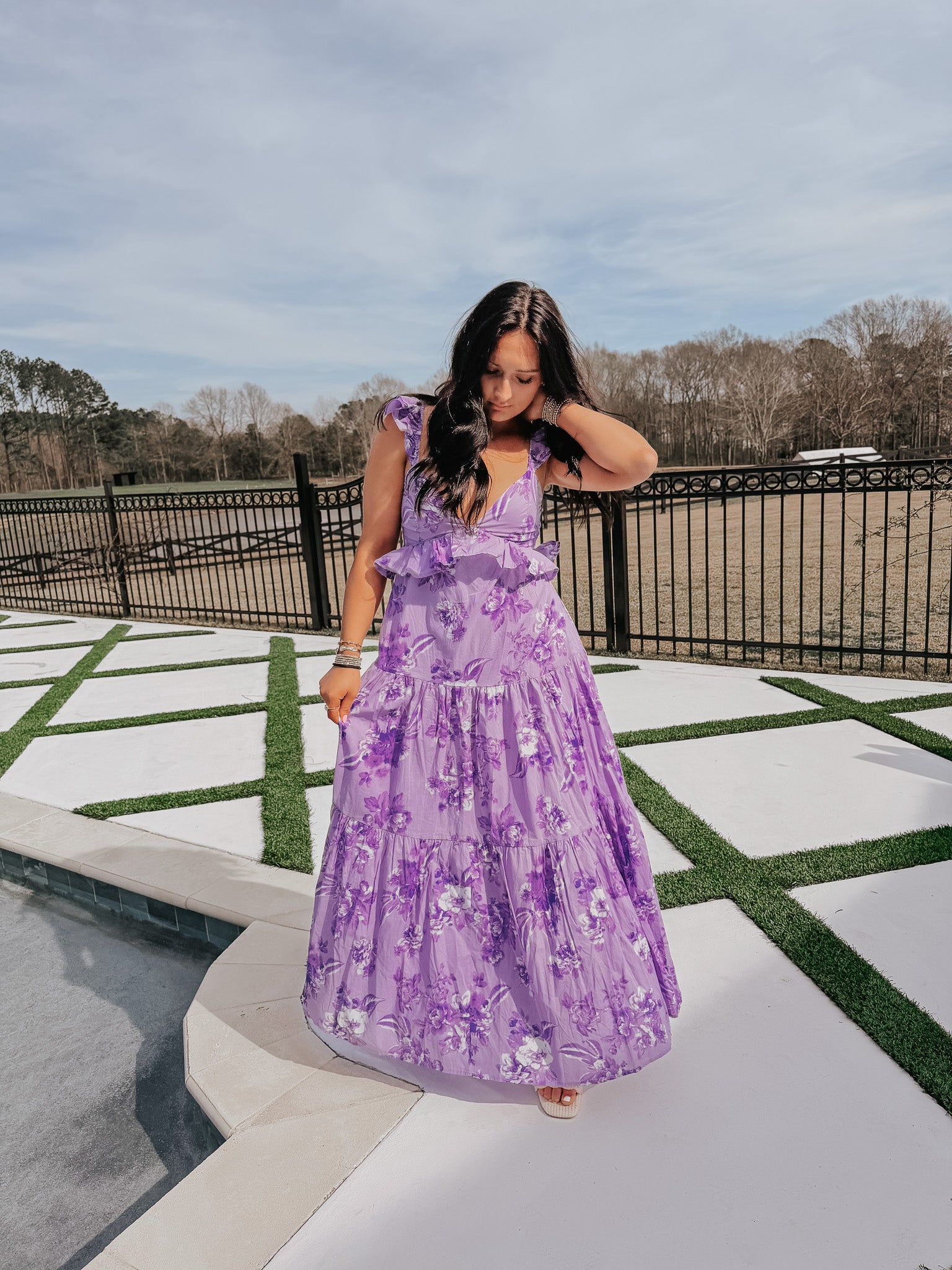 Lavender Bloom Maxi Dress