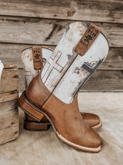 Tin Haul Men's Church Cross Western Boots
